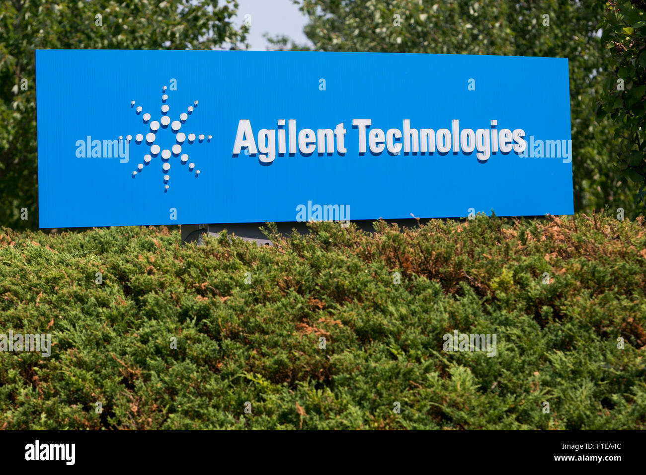 Un logo affiche à l'extérieur d'un établissement occupé par Agilent Technologies, Inc., à Wilmington, Delaware le 29 août 2015. Banque D'Images