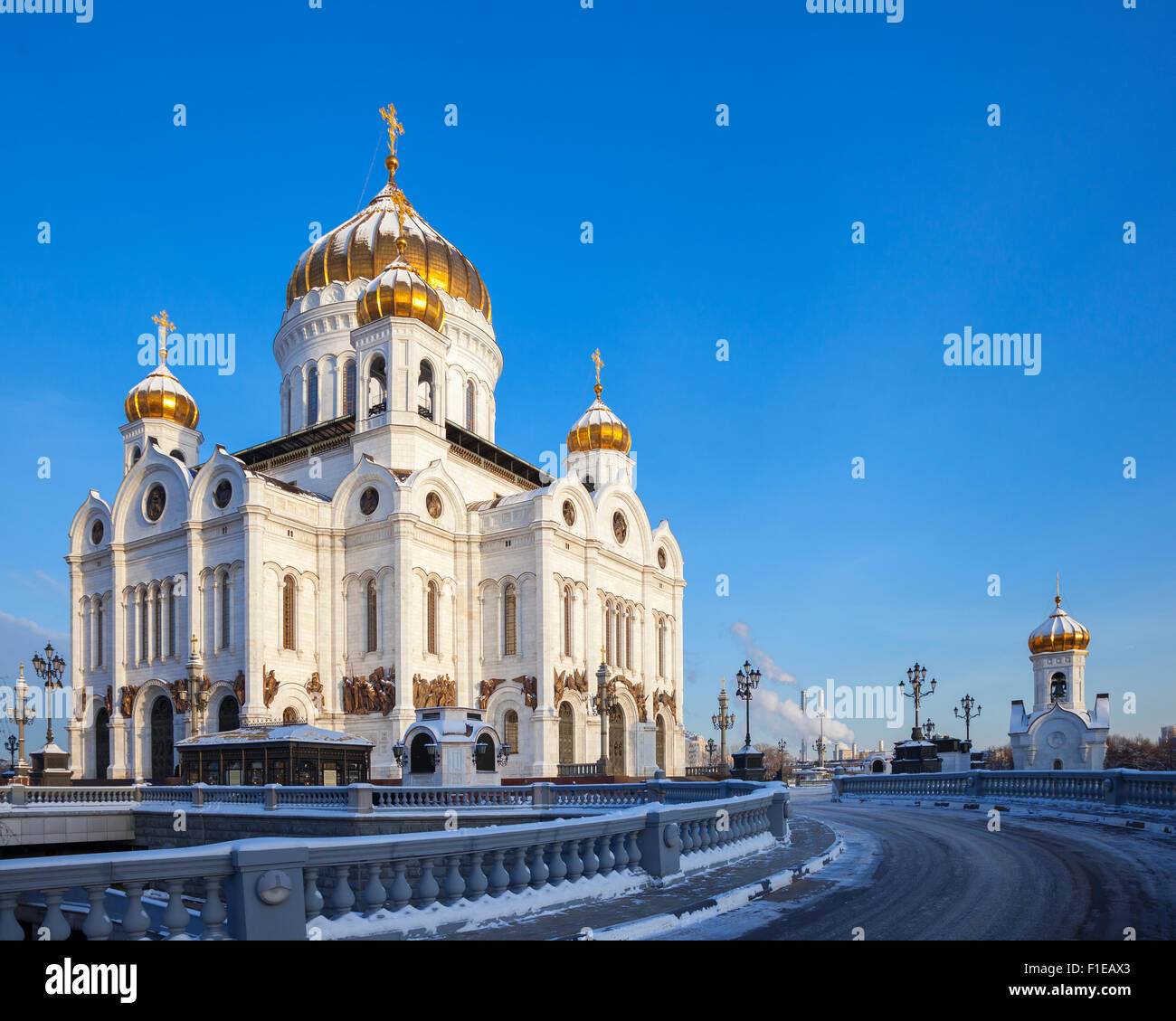 L'Église du Christ Sauveur à Moscou à l'hiver Banque D'Images