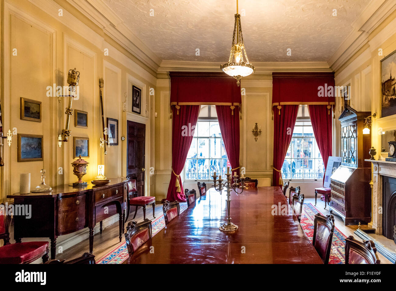 Salle à manger, hôtel particulier, New York. Lord Mayor's residence. Banque D'Images