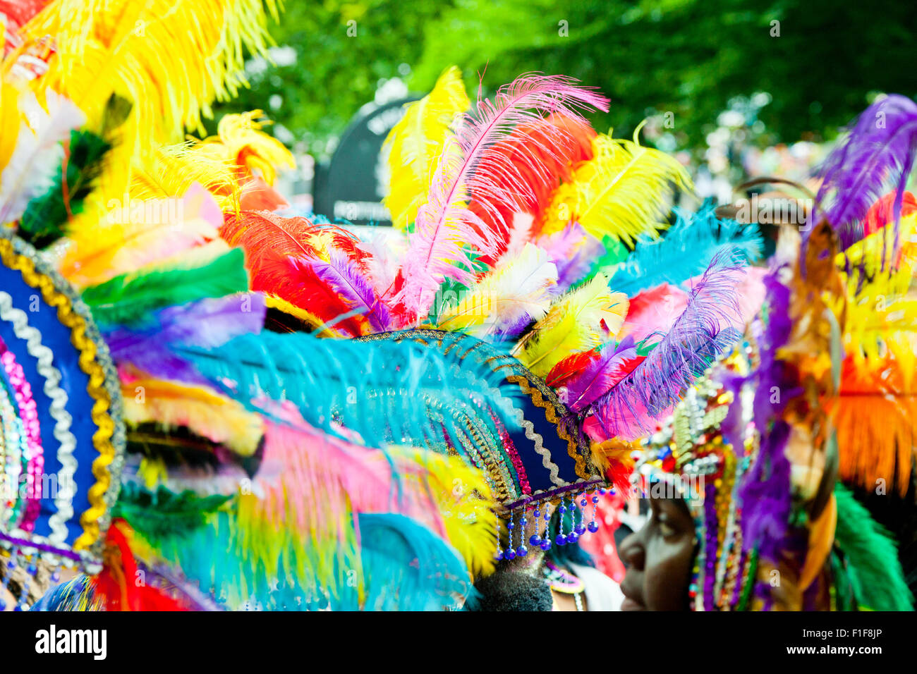 Leeds, UK. Août 31, 2015 dans potternewton colorés. headresses Park, Leeds, West Yorkshire UK Crédit : Graham hardy/Alamy live news Banque D'Images