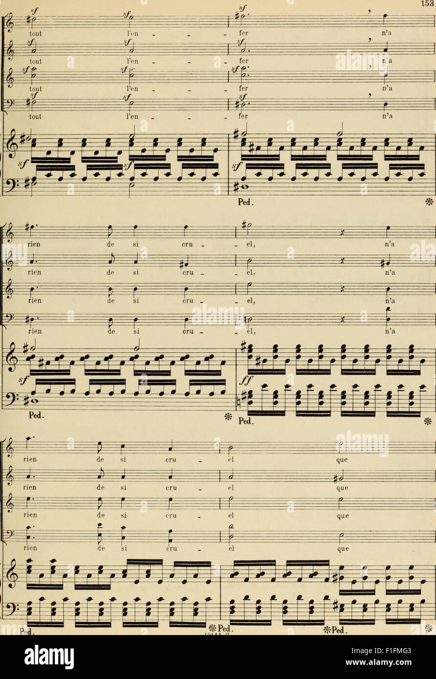 Cette publication de 1902 présente le texte intégral et la partition musicale de *Armide*, une tragédie lyrique en cinq actes de Jean-Baptiste Lully. Il offre une vue complète de la composition lyrique et musicale de l'opéra. Banque D'Images