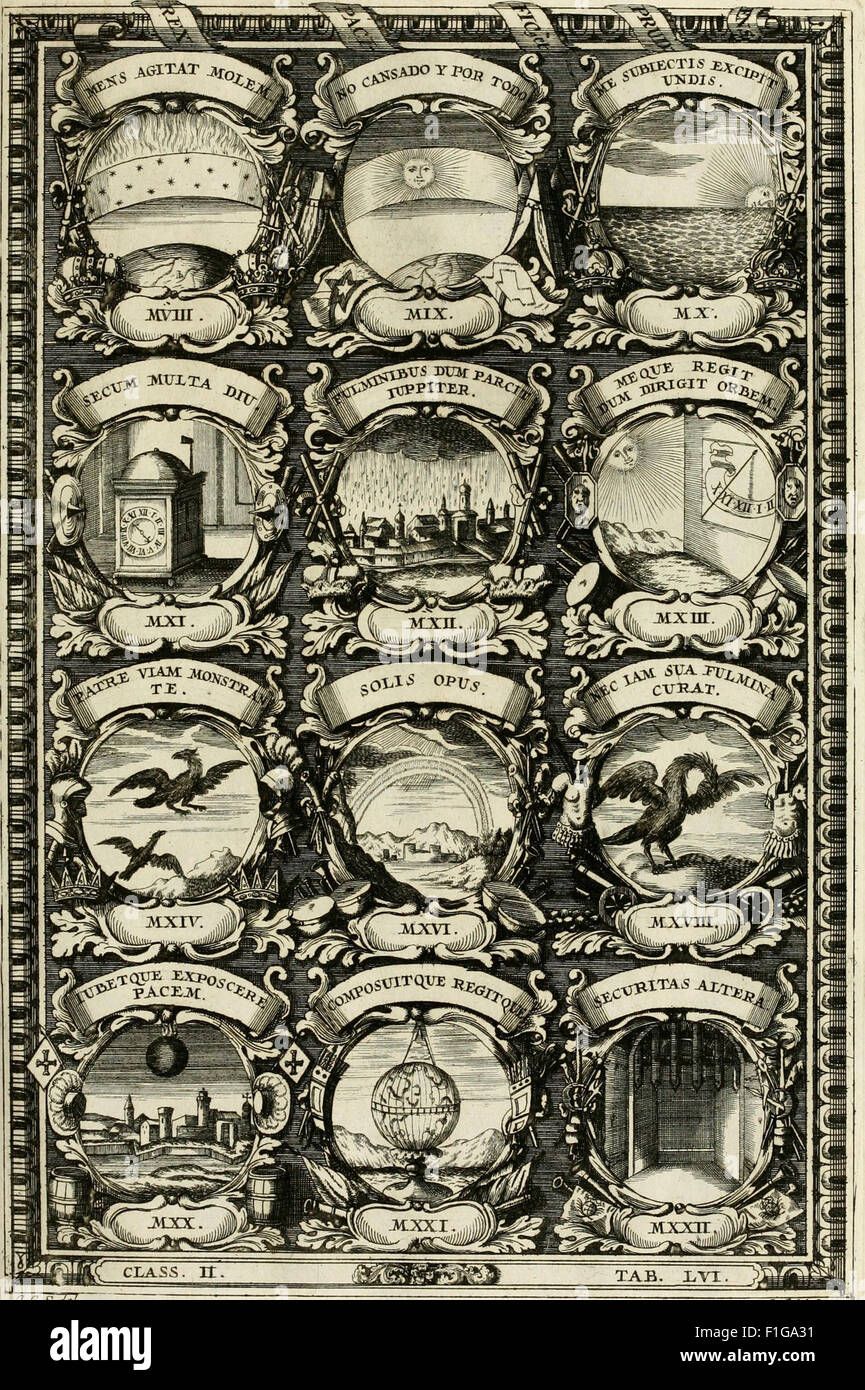 Symbolographia, sive, de Arte symbolica (1702) est un traité sur l'art du symbolisme, explorant l'utilisation des symboles dans diverses formes d'expression, telles que l'art, la littérature et la philosophie. Banque D'Images