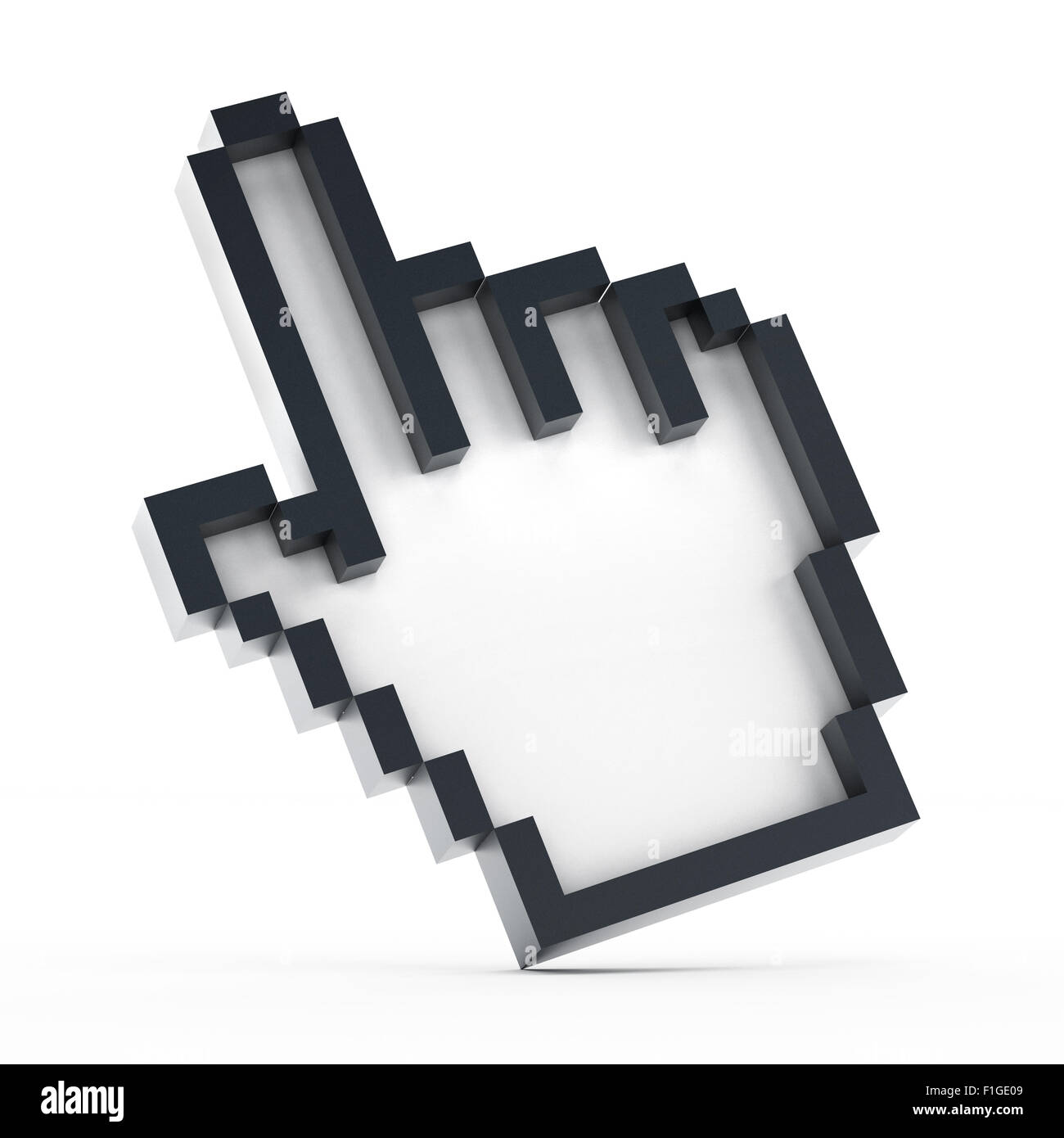 Curseur main isolé sur fond blanc Banque D'Images