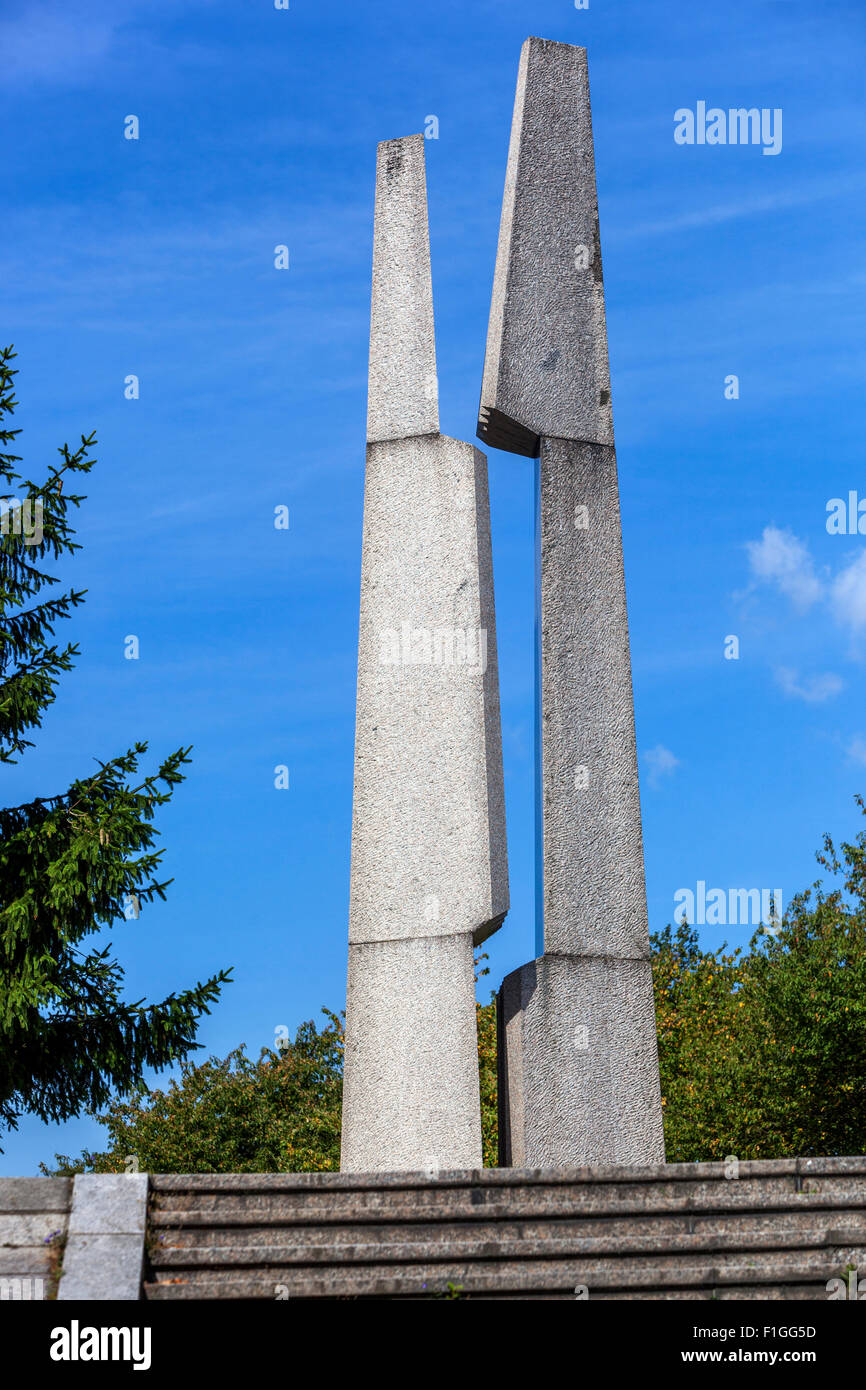 Place la dernière bataille de la Seconde Guerre mondiale en Europe entre l'Armée rouge et l'Armée SS. Milin à Slivice. Mémorial. Les 11 et 12 mai 1945. Slivice, République tchèque Banque D'Images