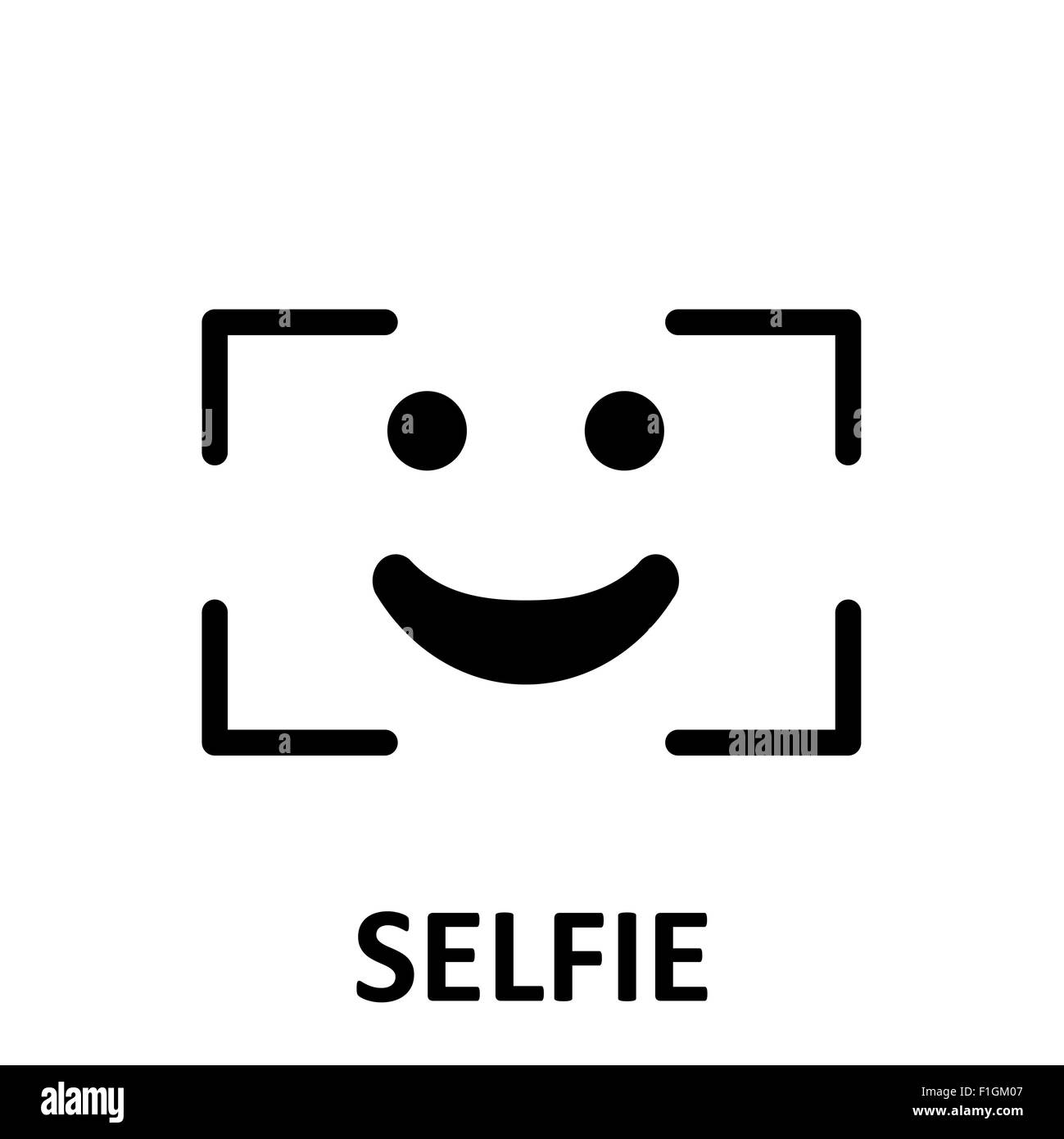 Symbole de Selfie Banque D'Images