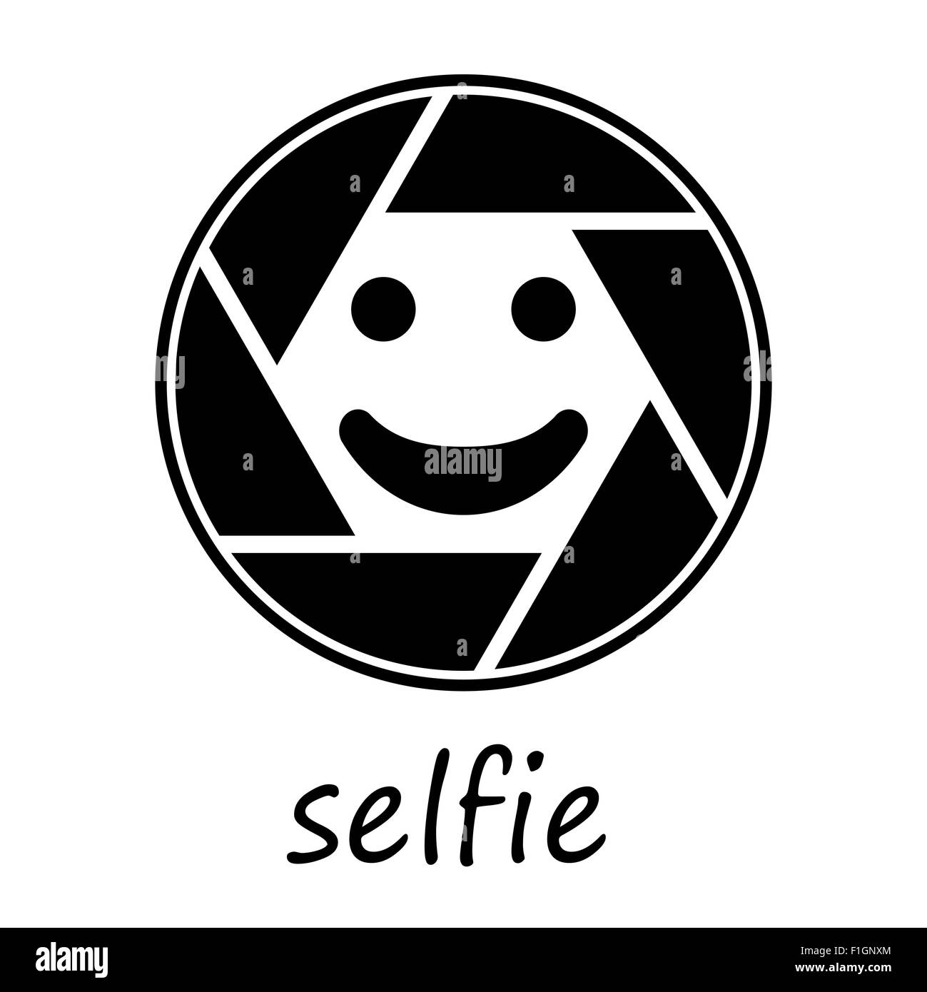 Symbole, vector selfies. Banque D'Images