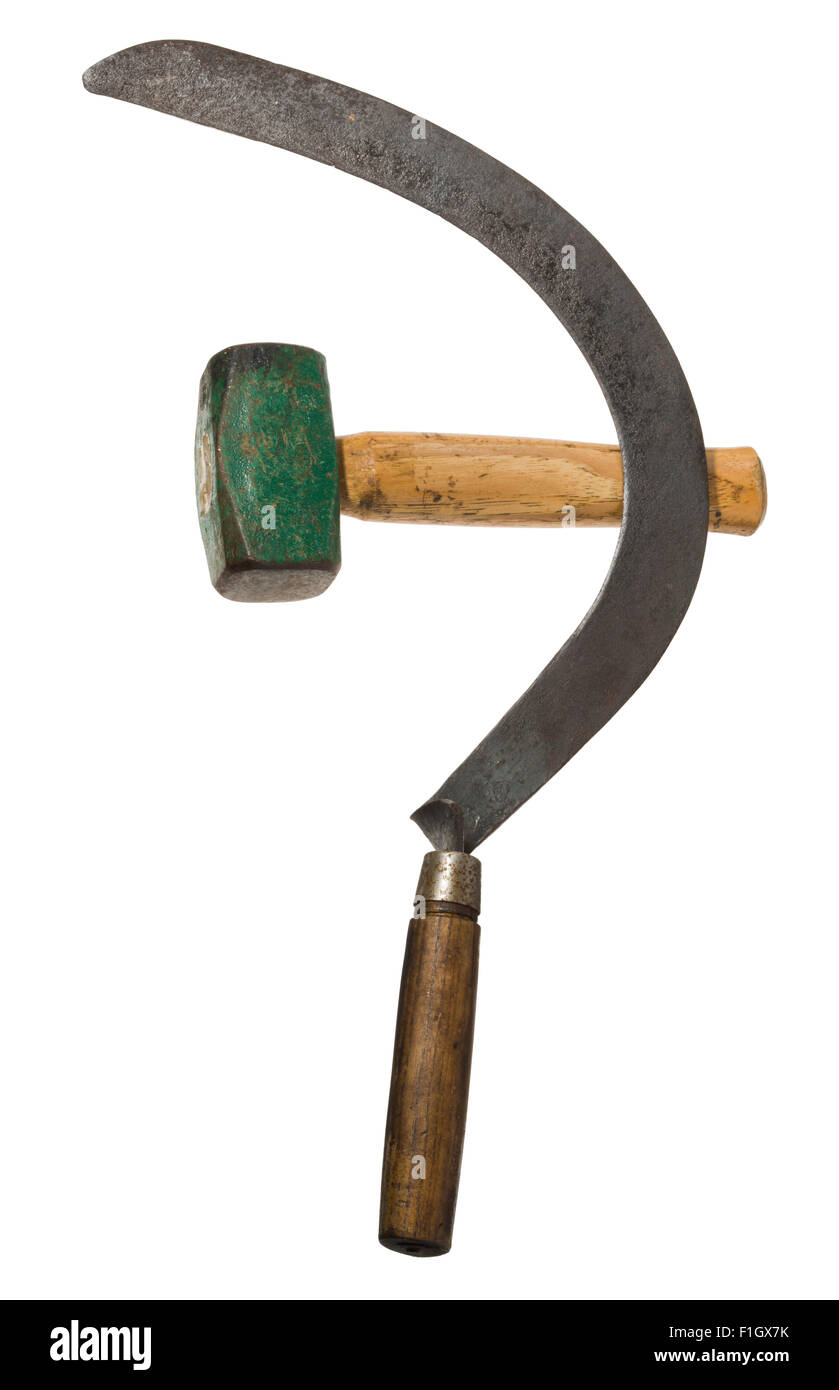 Marteau et Faucille et étoile de la révolution russe. Banque D'Images