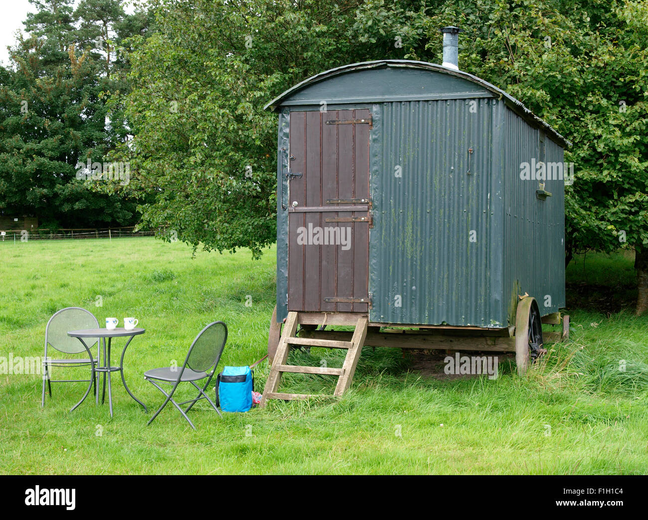 Cabane de bergers disponible pour l'hébergement de vacances, Milton Abbas, Dorset, UK Banque D'Images