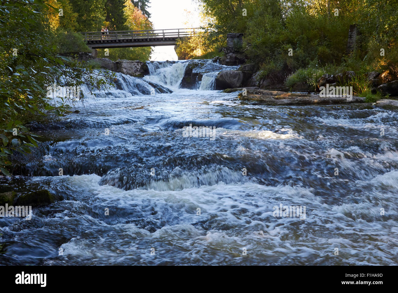 Myllykulma rapids of Orimattila, Finlande Banque D'Images