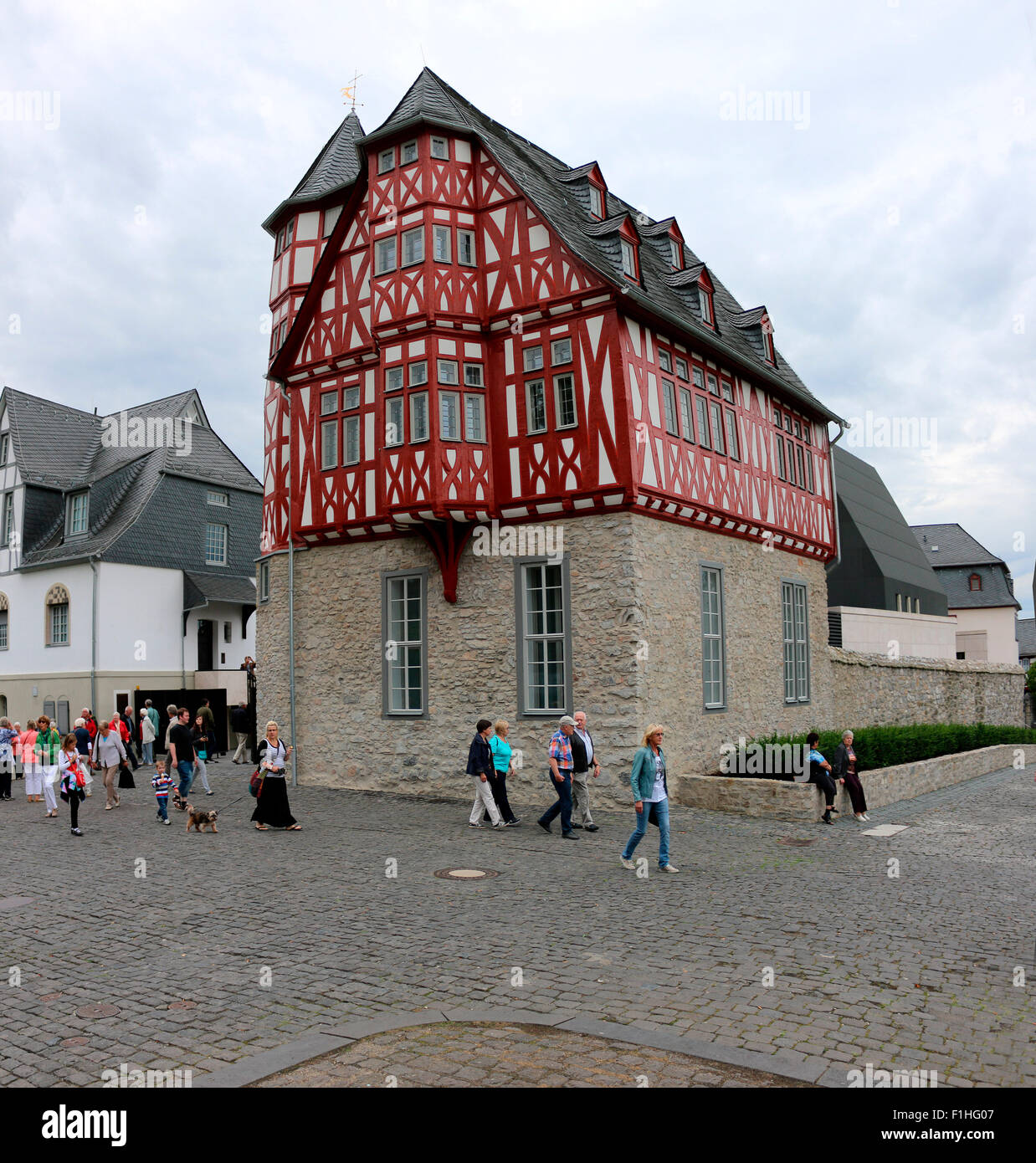 Panorama : Bischofssitz, Limburg an der Lahn. Banque D'Images
