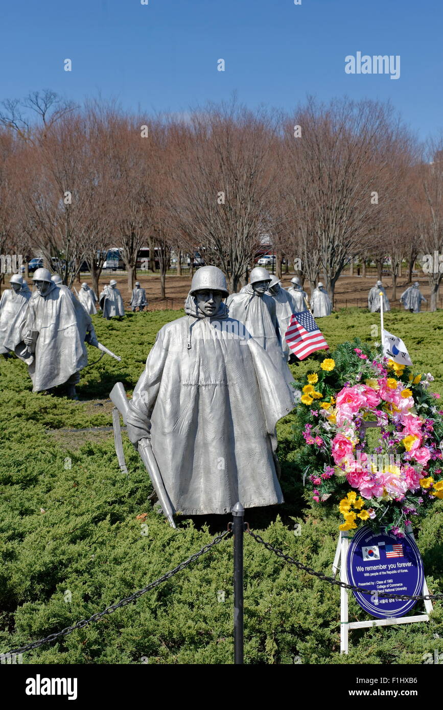 Korean War Veterans Memorial, Washington D.C. Banque D'Images