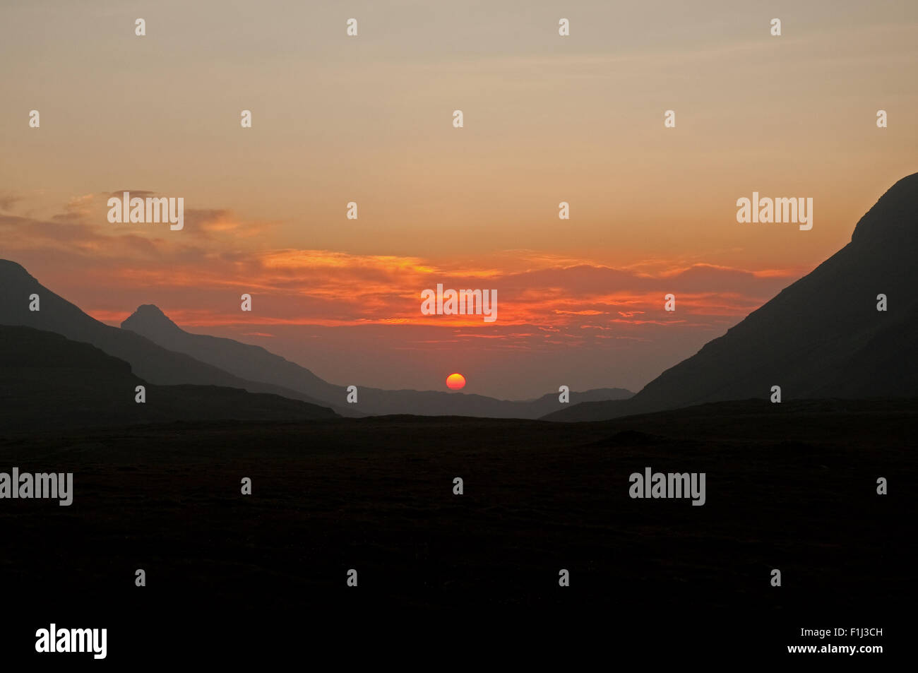 Entre soleil et Stac Pollaidh Cul Mor Banque D'Images