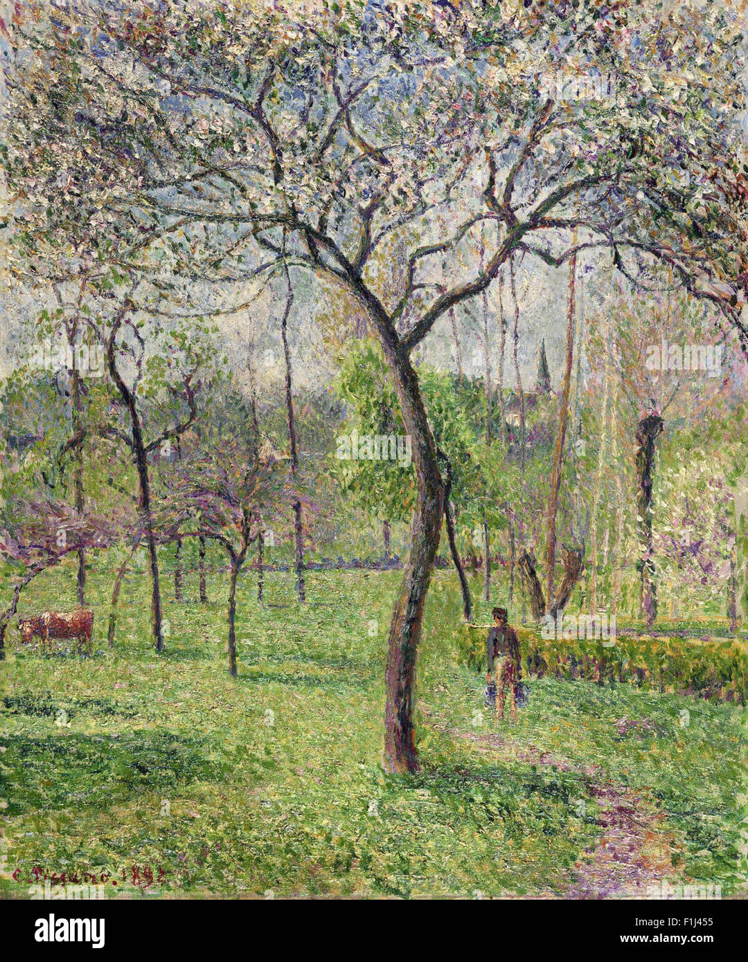 Camille Pissarro - Paysage (verger) Banque D'Images
