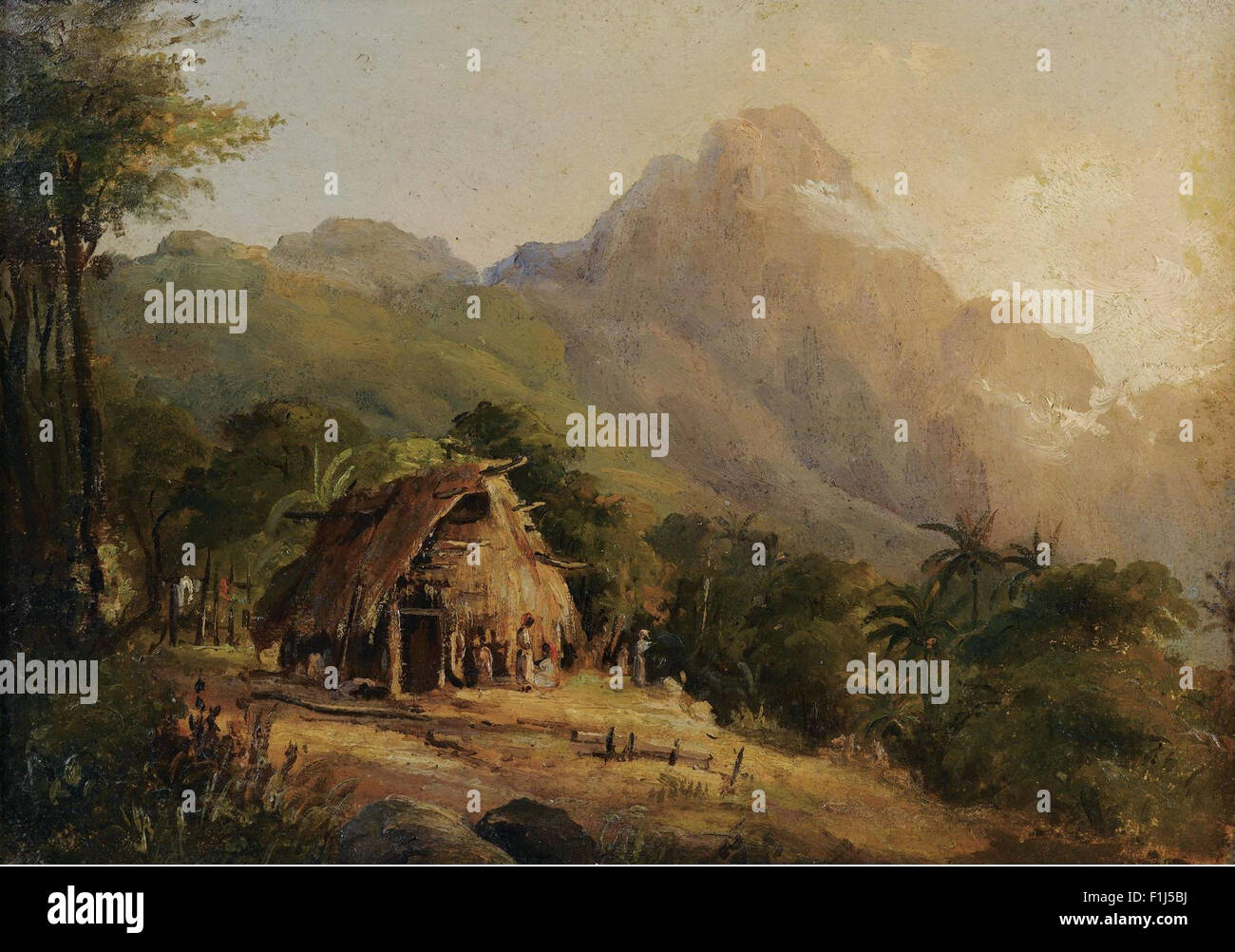 Camille Pissarro - Paysage de montagne avec la cabine, Galipán Banque D'Images