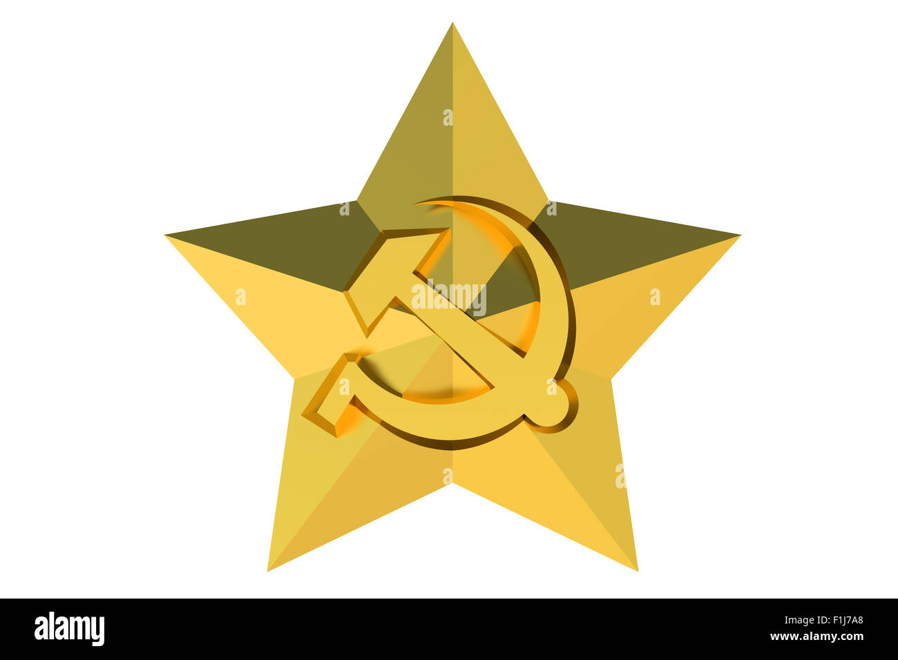 Union soviétique badge star isolé sur fond blanc Banque D'Images