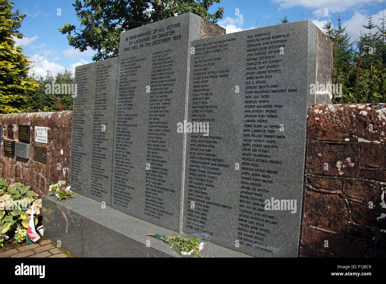 PanAm Lockerbie103 En souvenir Memorial par le côté, l'Ecosse Banque D'Images