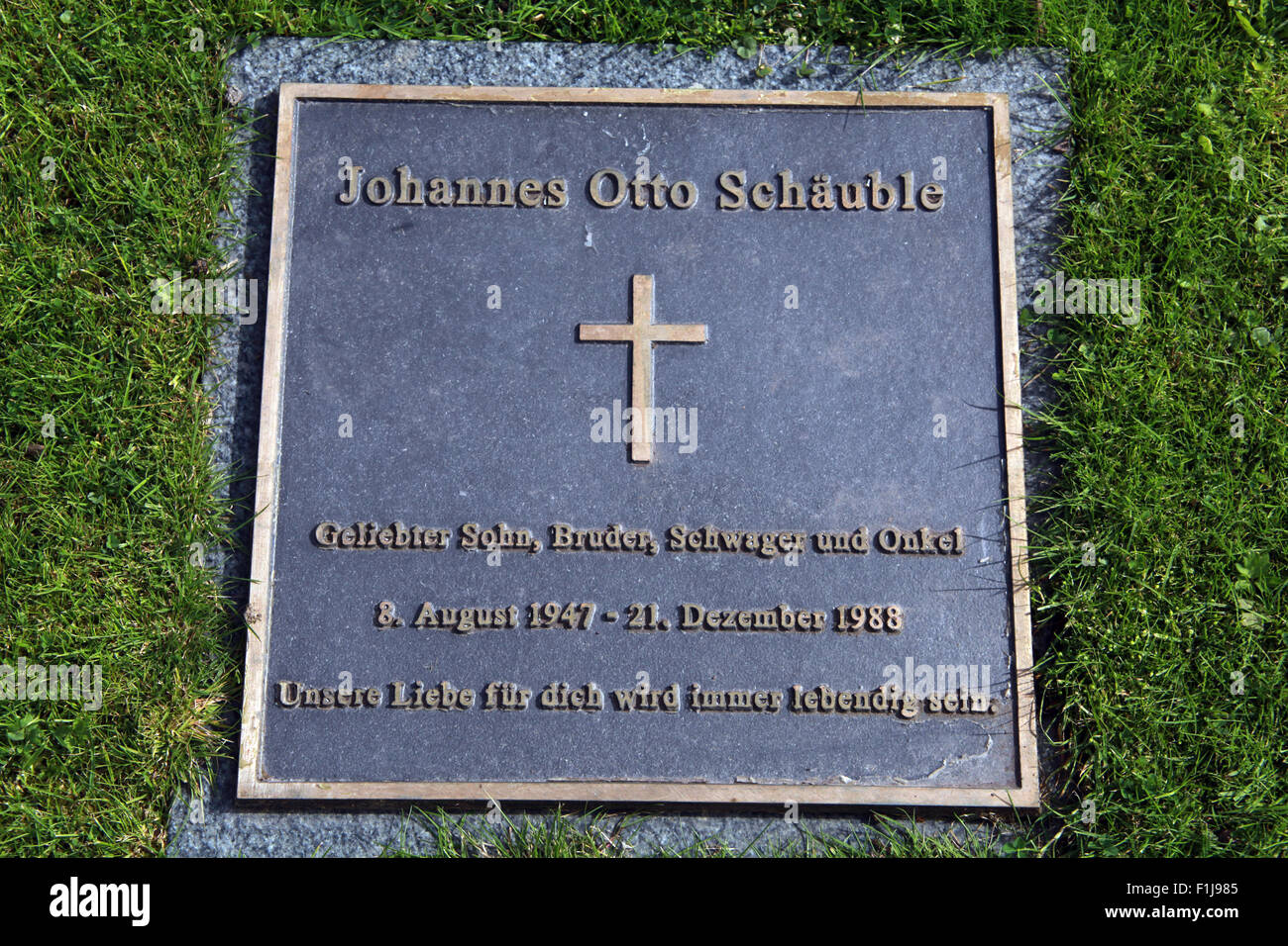 PanAm Lockerbie103 En souvenir Memorial Johannes Otto Schauble, Ecosse Banque D'Images
