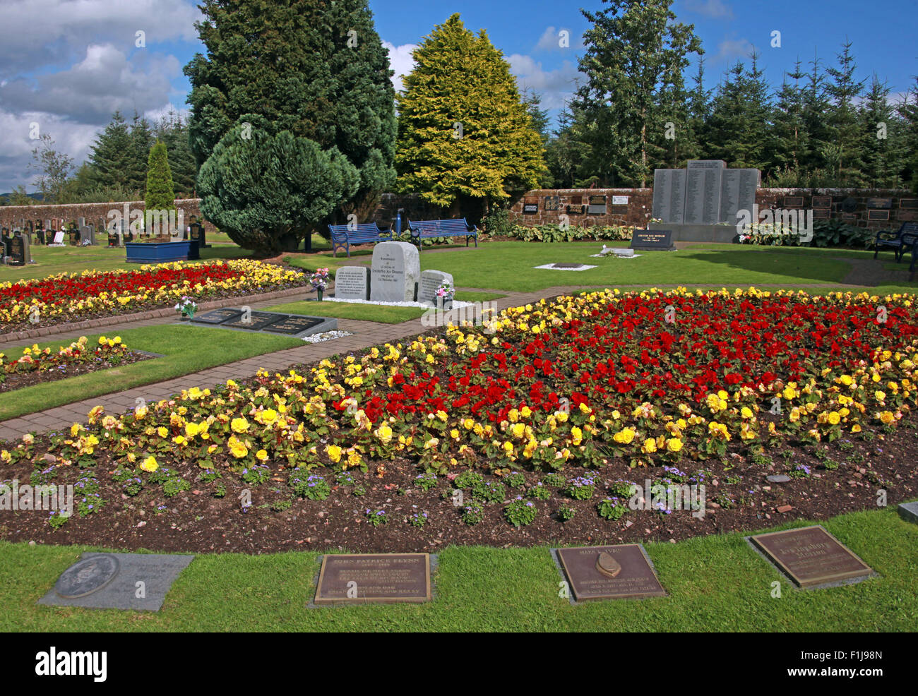 PanAm Lockerbie103 En souvenir Memorial Garden,Pano, Ecosse Banque D'Images