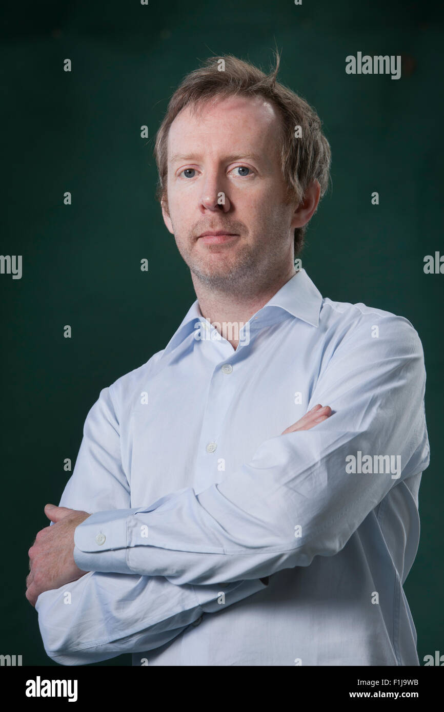 Paul Murray, le romancier irlandais au Edinburgh International Book Festival 2015. Edimbourg, Ecosse. 15 août 2015 Banque D'Images