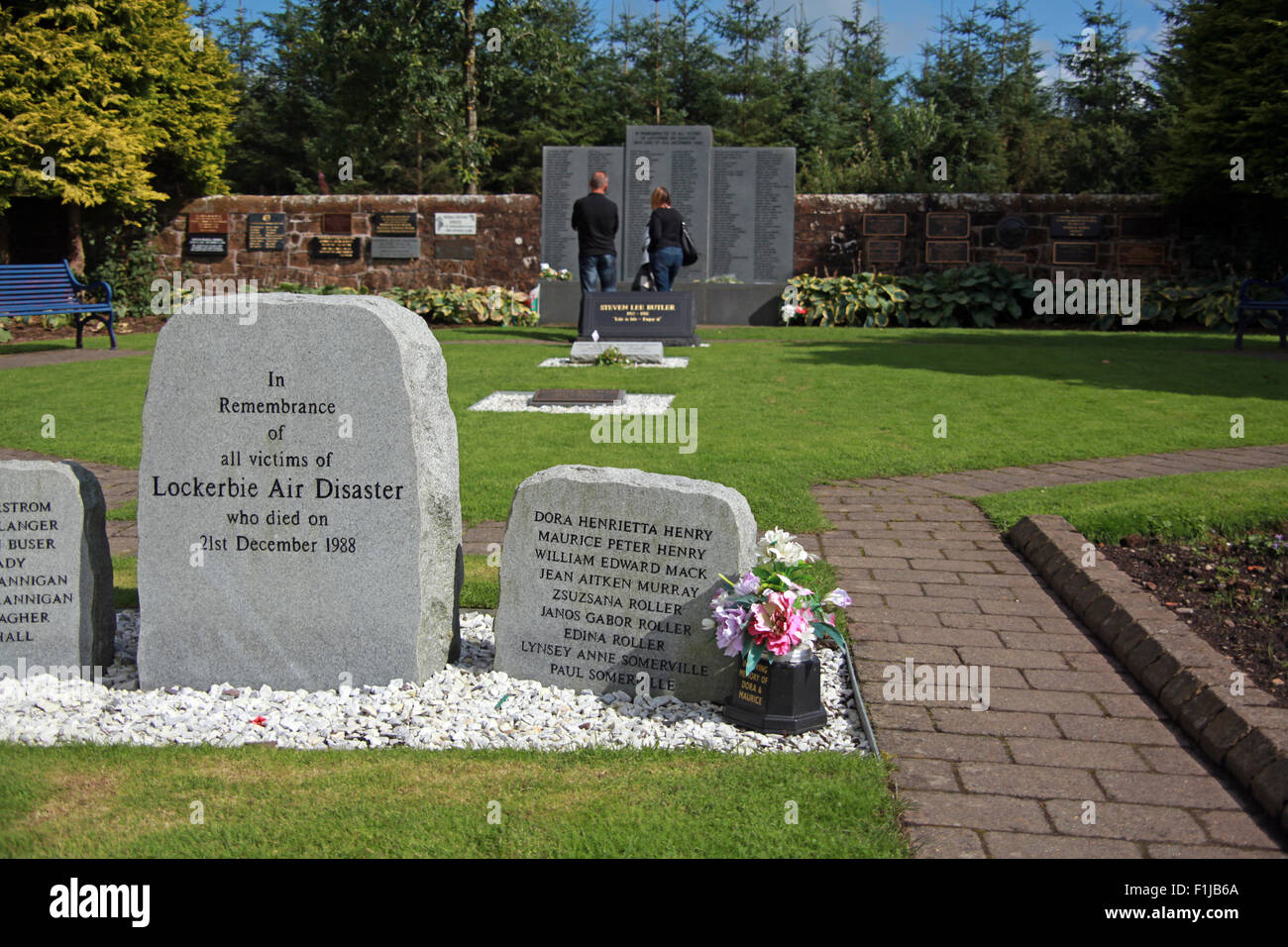 PanAm Lockerbie103 en souvenir, Souvenir commémoratif de visiteurs Ecosse Banque D'Images