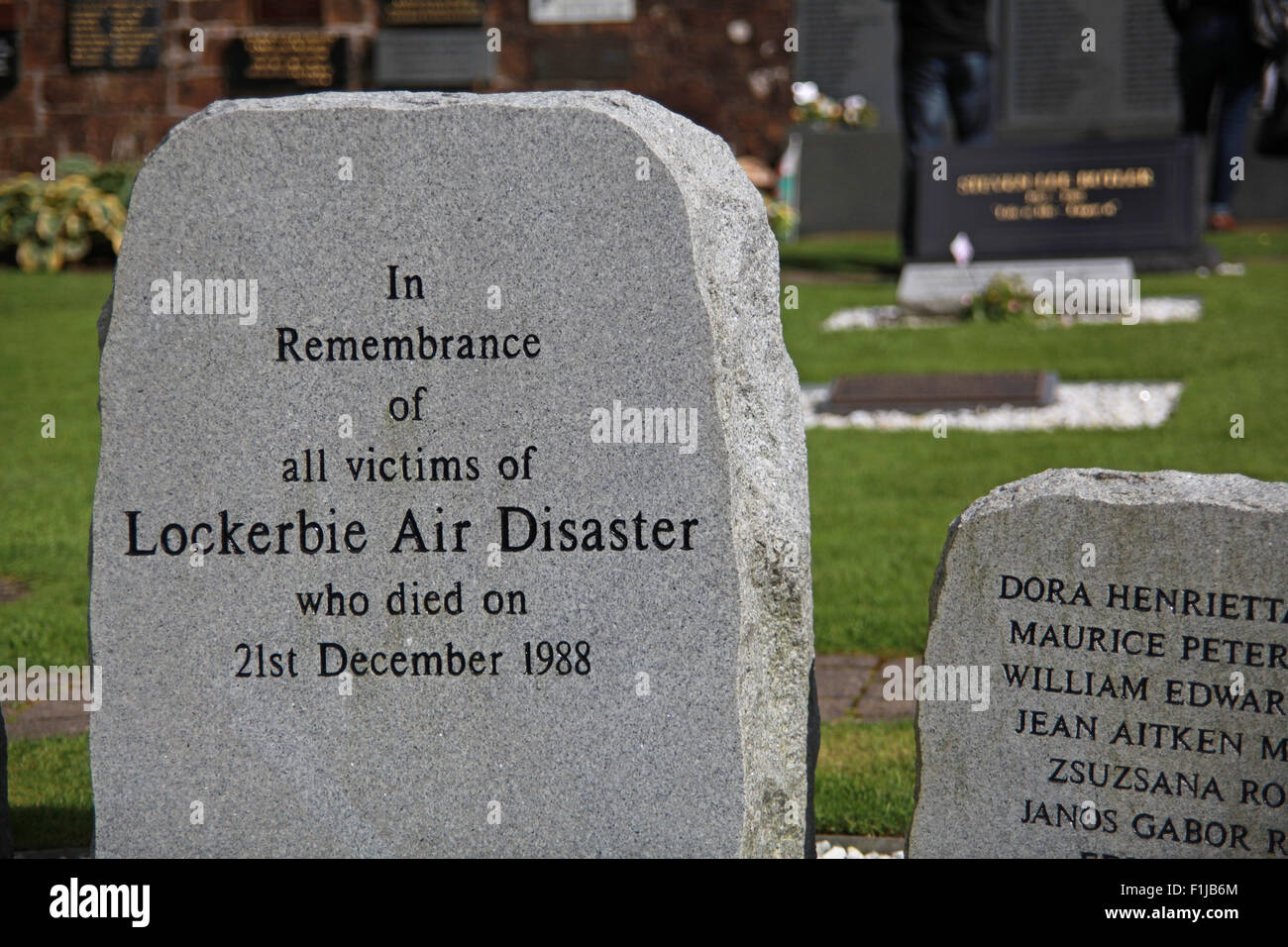 PanAm Lockerbie103 En souvenir Memorial Stone, Ecosse, Royaume-Uni Banque D'Images