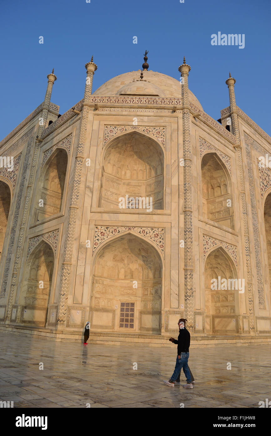 Taj Mahal Inde Taj Mahal en détail sur l'architecture Banque D'Images