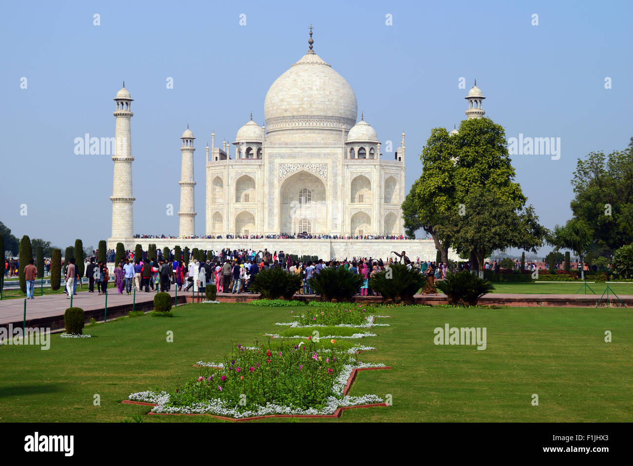 Taj Mahal Agra India World Wonder Banque D'Images
