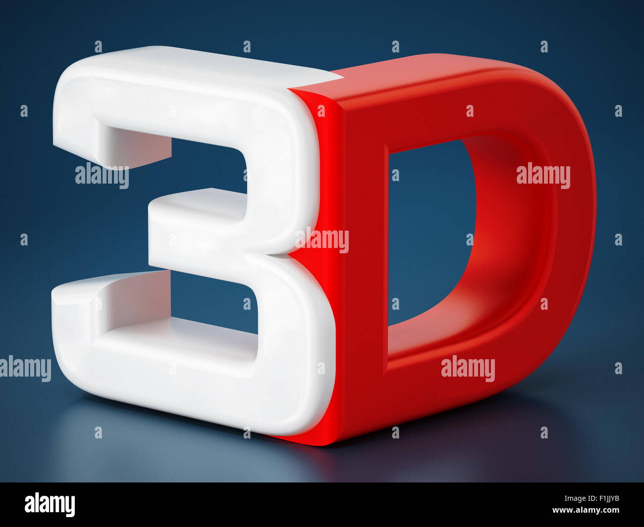 3D word debout sur fond réfléchissant sombre. Banque D'Images