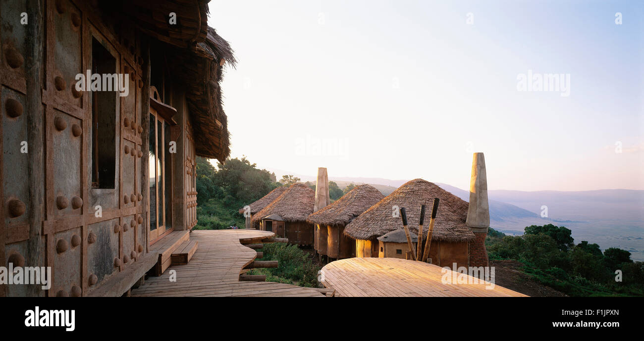 Ngorongoro Crater Lodge, Ngorongoro Conservation Area, République-Unie de Tanzanie, l'Afrique Banque D'Images
