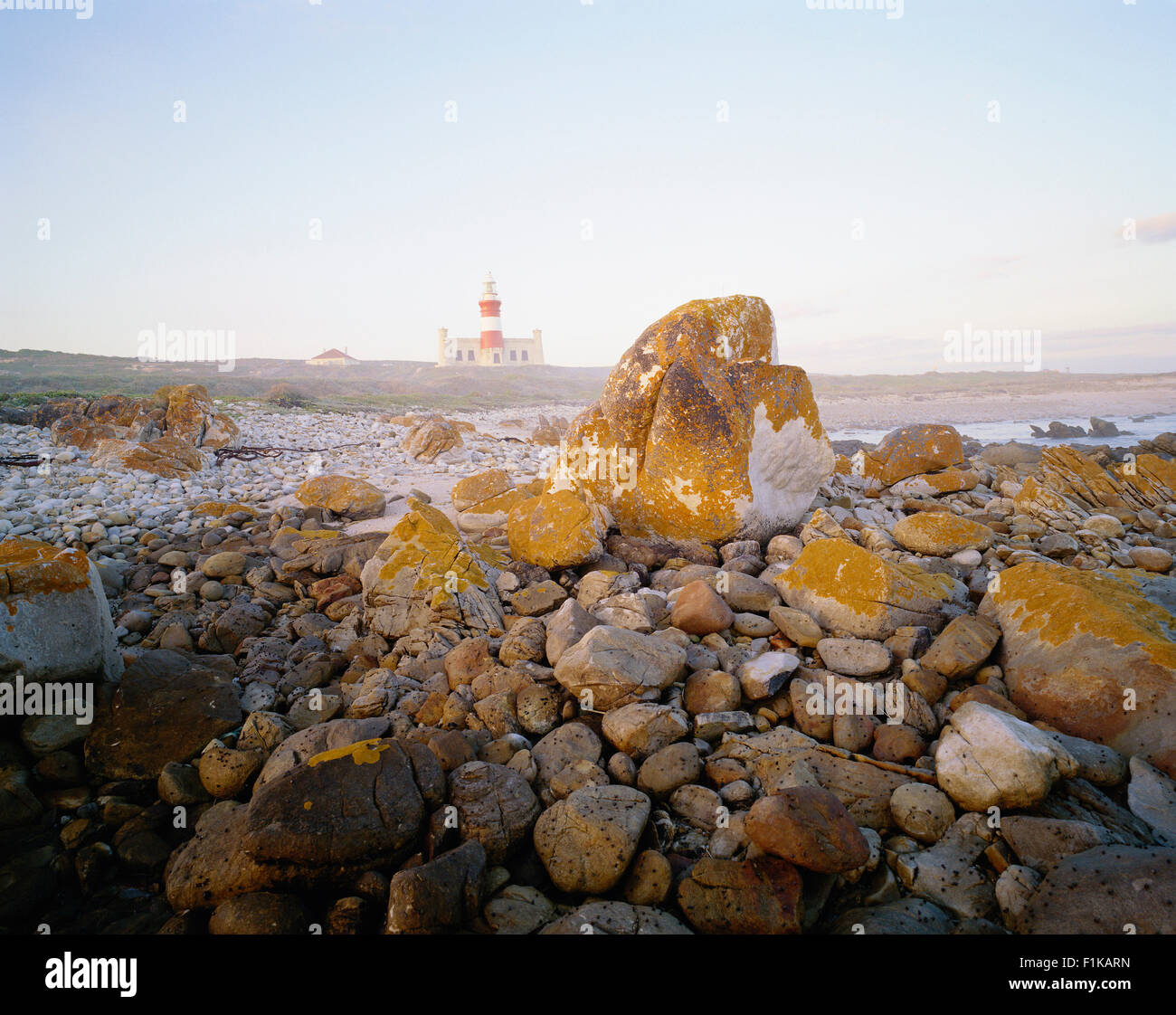 Cap Agulhas enroché, Western Cape, Afrique du Sud Banque D'Images