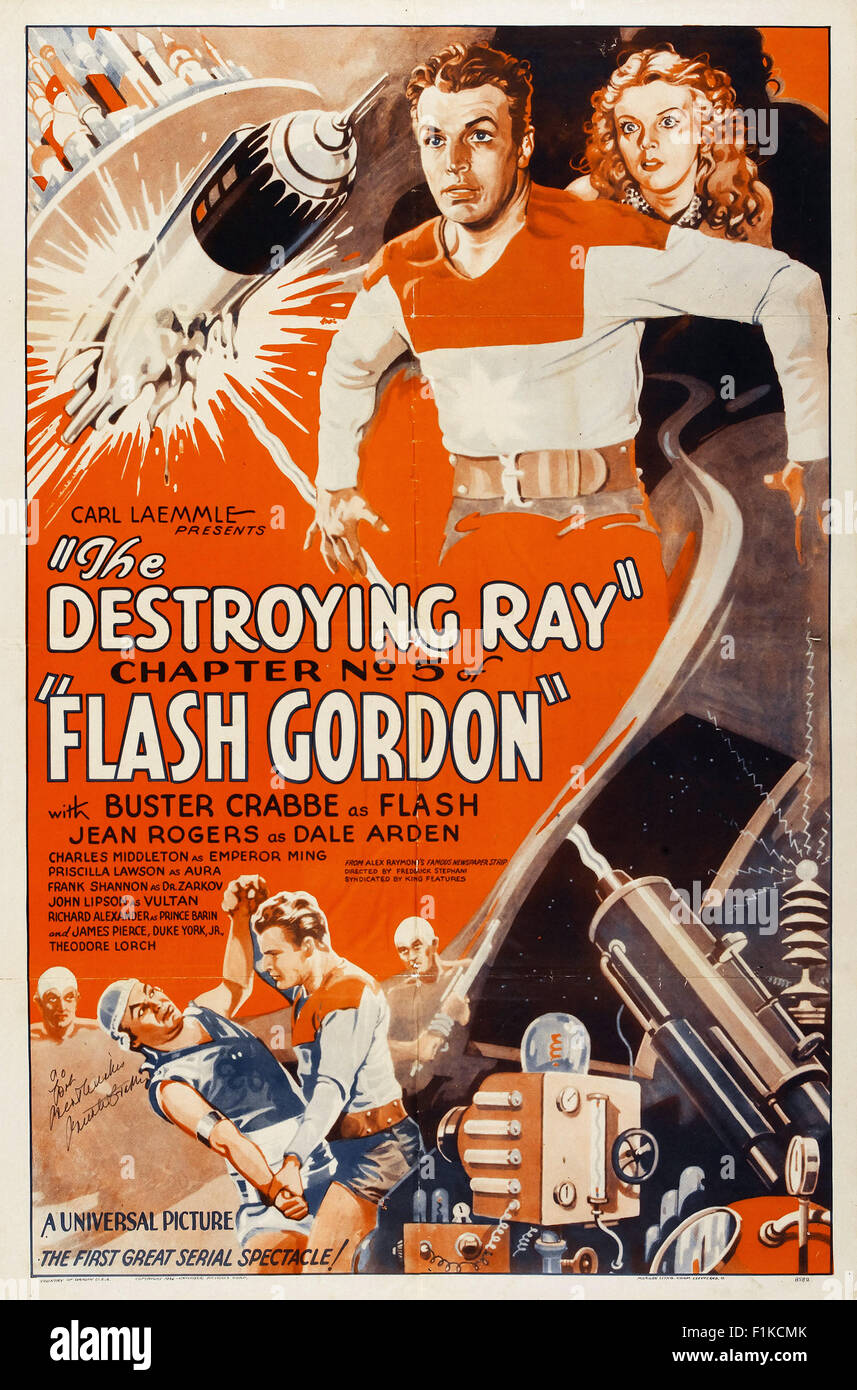 Flash Gordon (Chapitre 05 La destruction de Ray) 001 - Film Poster Banque D'Images
