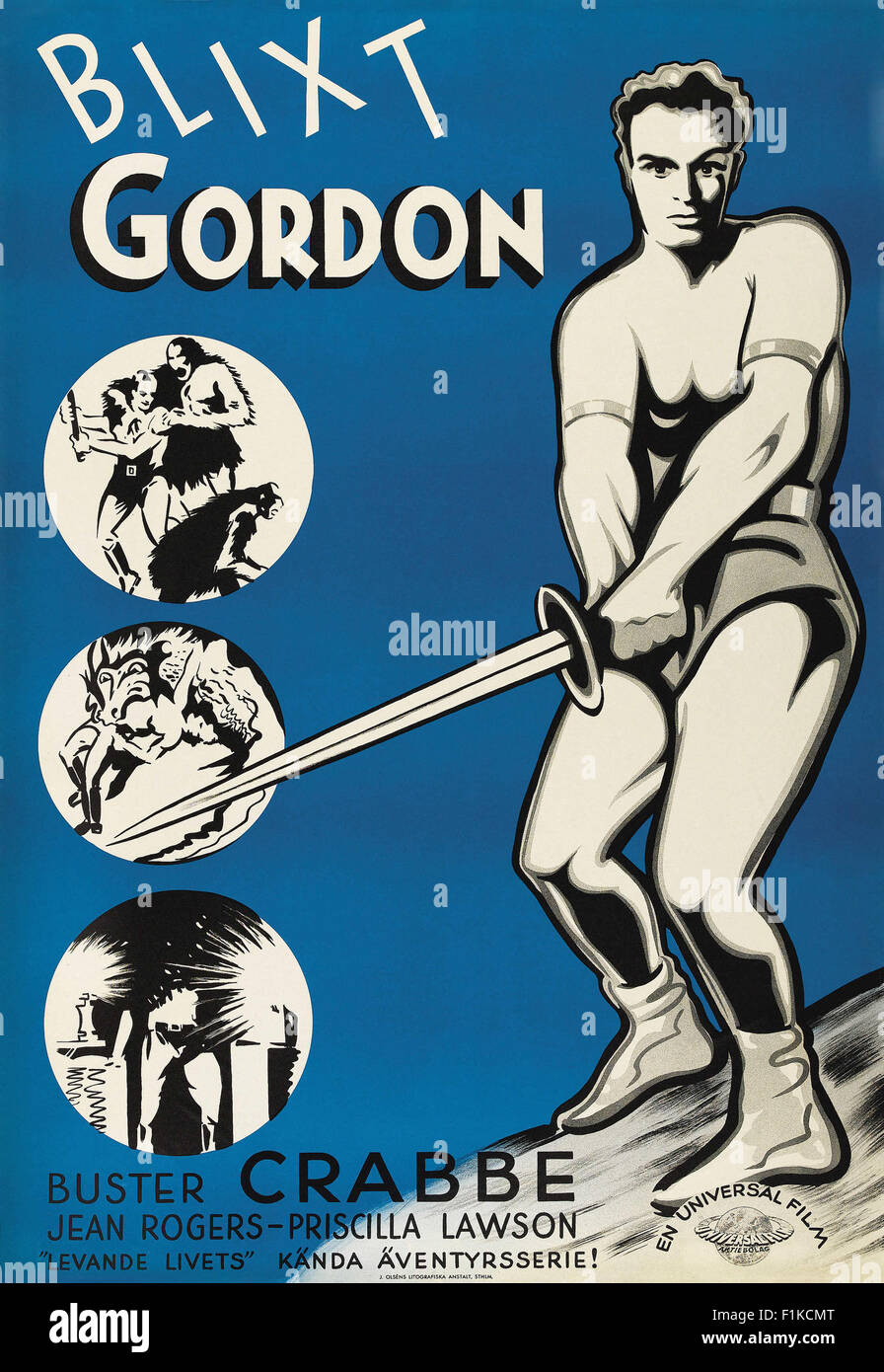 Flash Gordon (chapitre 13 la flambée à la terre) 004 - Film Poster Banque D'Images