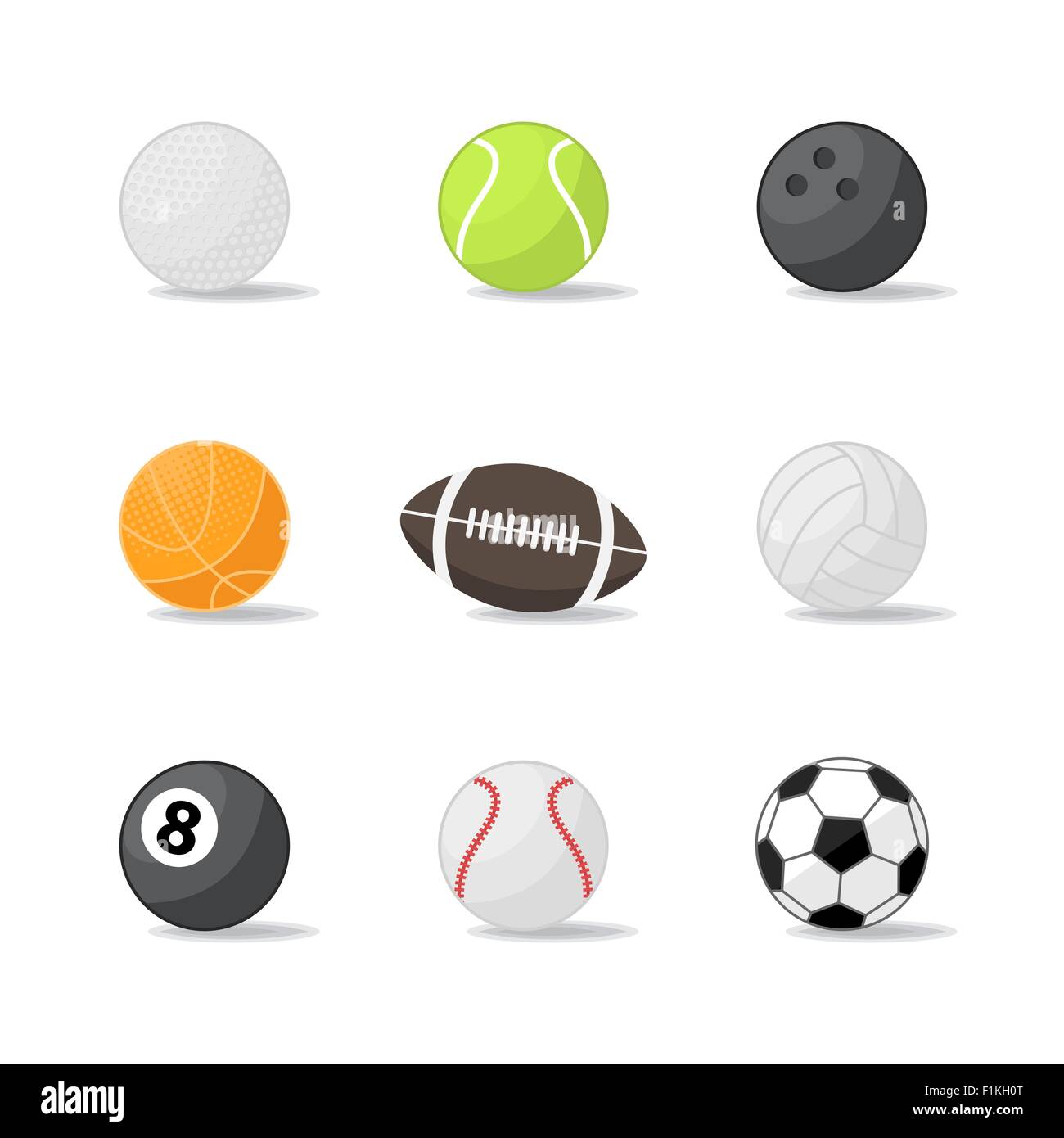 Balles de sport Illustration de Vecteur
