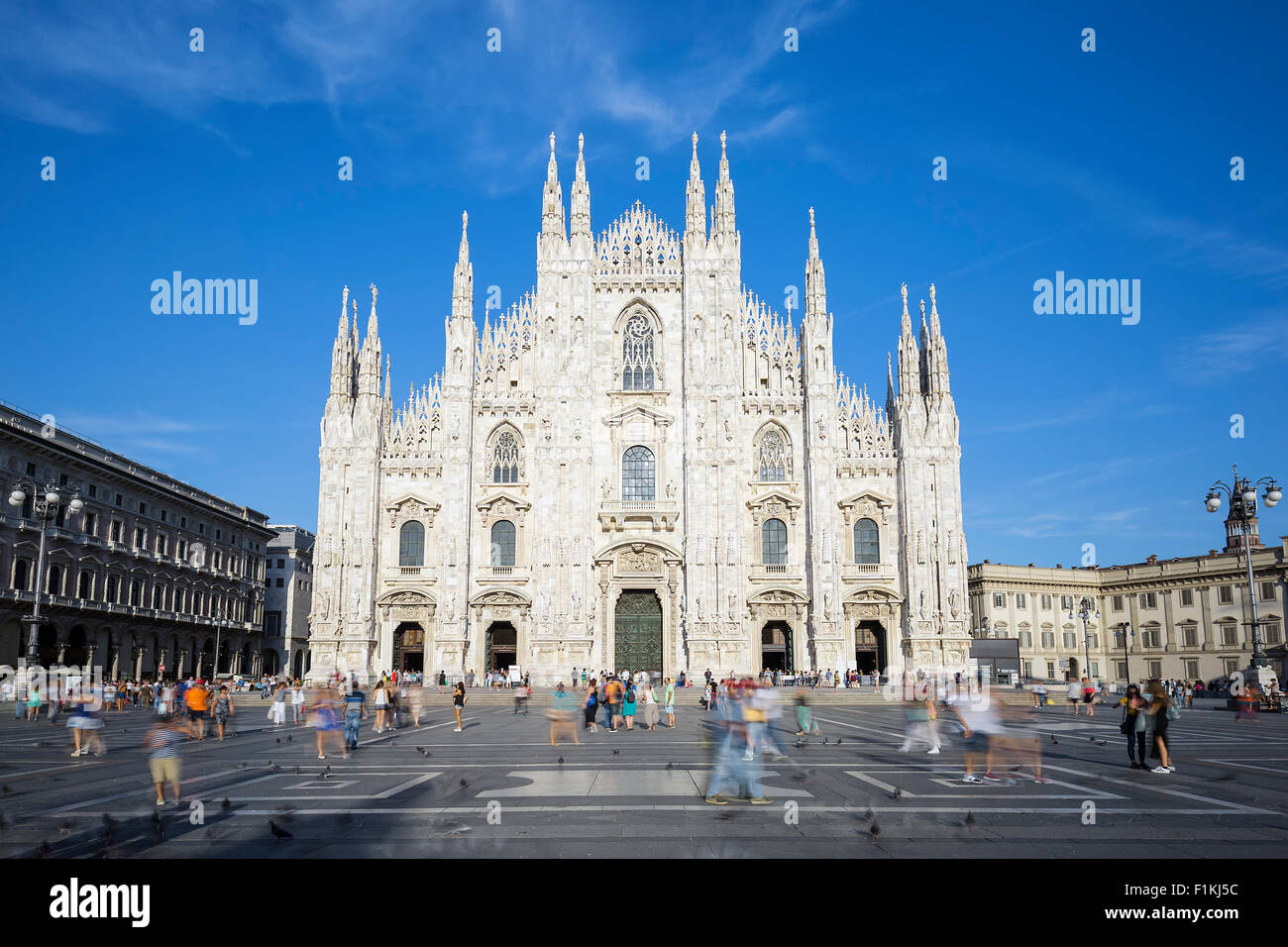La cathédrale de Milan, le Duomo à la Piazza del Duomo. La Lombardie, Italie Banque D'Images