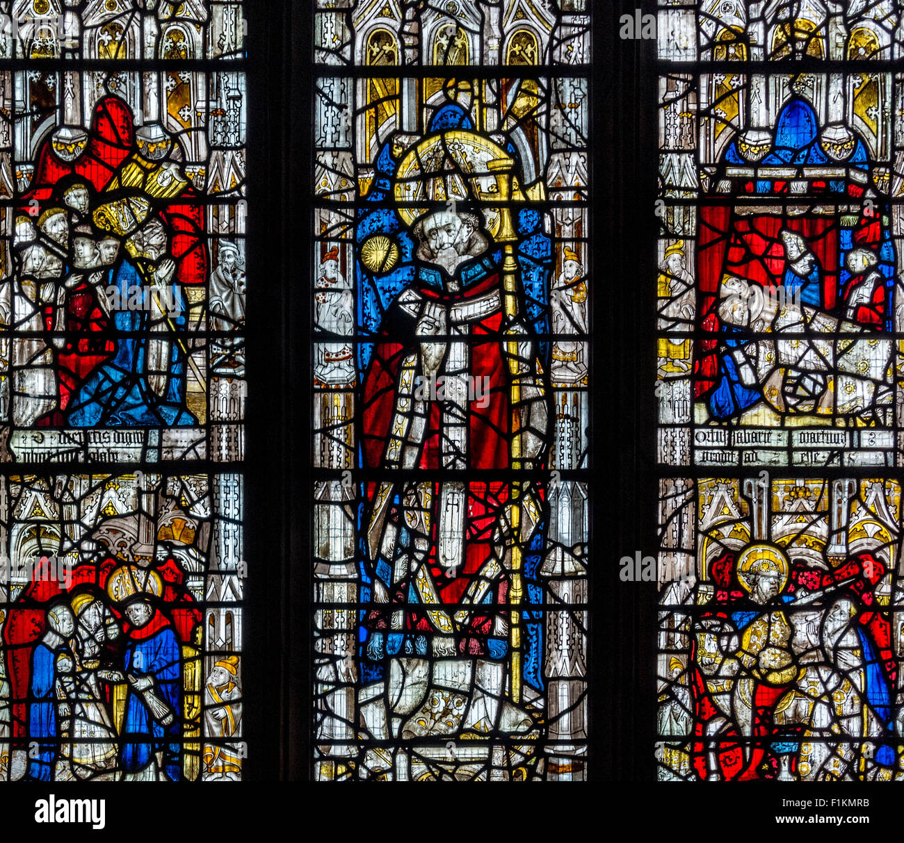 La fenêtre de Saint Martin, St Martin-Le-Grand Church, New York. Banque D'Images