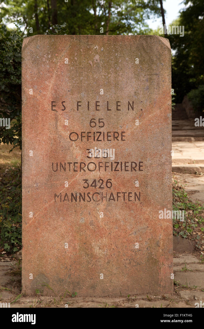 La PREMIÈRE GUERRE MONDIALE Monument aux soldats allemands tombés en haut de l'Neroberg à Wiesbaden, Hesse, Allemagne Banque D'Images