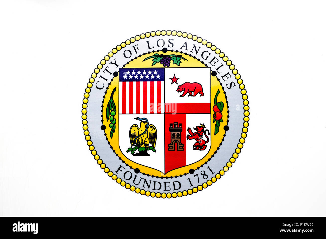 L'emblème de la police de Los Angeles Banque D'Images