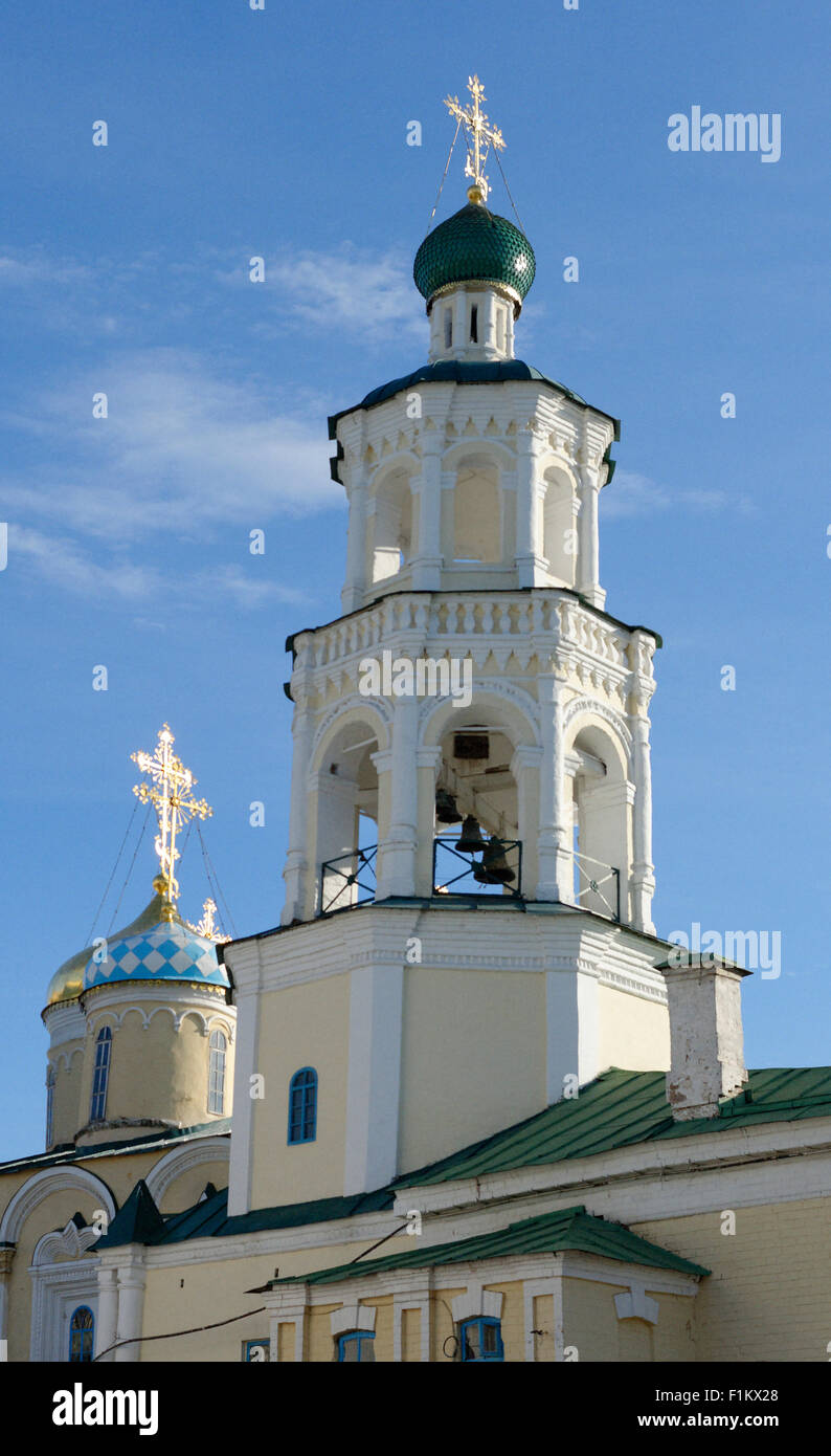 Cathédrale St Nicholas Kazan Eglise orthodoxe russe croix à bulbe Banque D'Images