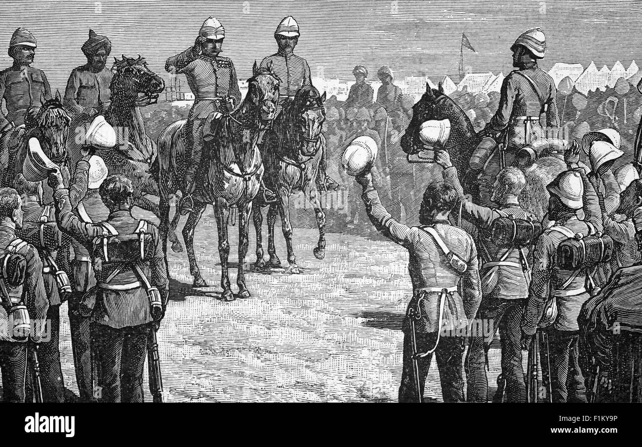 L'expédition de Suakin fait référence à deux expéditions militaires menées par le général de division Sir Gerald Graham V.C. à Suakin au Soudan dans l'intention de détruire le pouvoir d'Osman Digna. Ici, il accueille un contingent de soldats australiens, Suakim, UN port sur la mer Rouge, au nord-est du Soudan, en Afrique Banque D'Images
