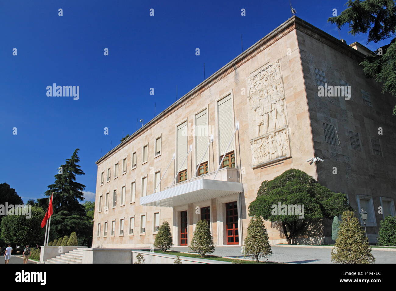 Conseil des ministres (Cabinet du Premier Ministre), Bulevardi Dëshmorët e Kombit, Tirana, Albanie, Balkans, Europe Banque D'Images