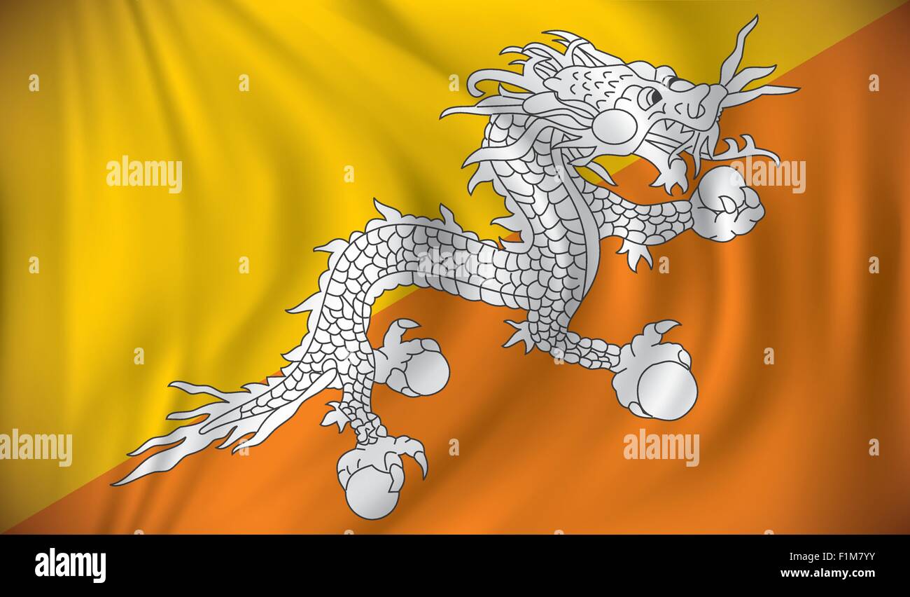 Pavillon du Bhoutan - vector illustration Illustration de Vecteur
