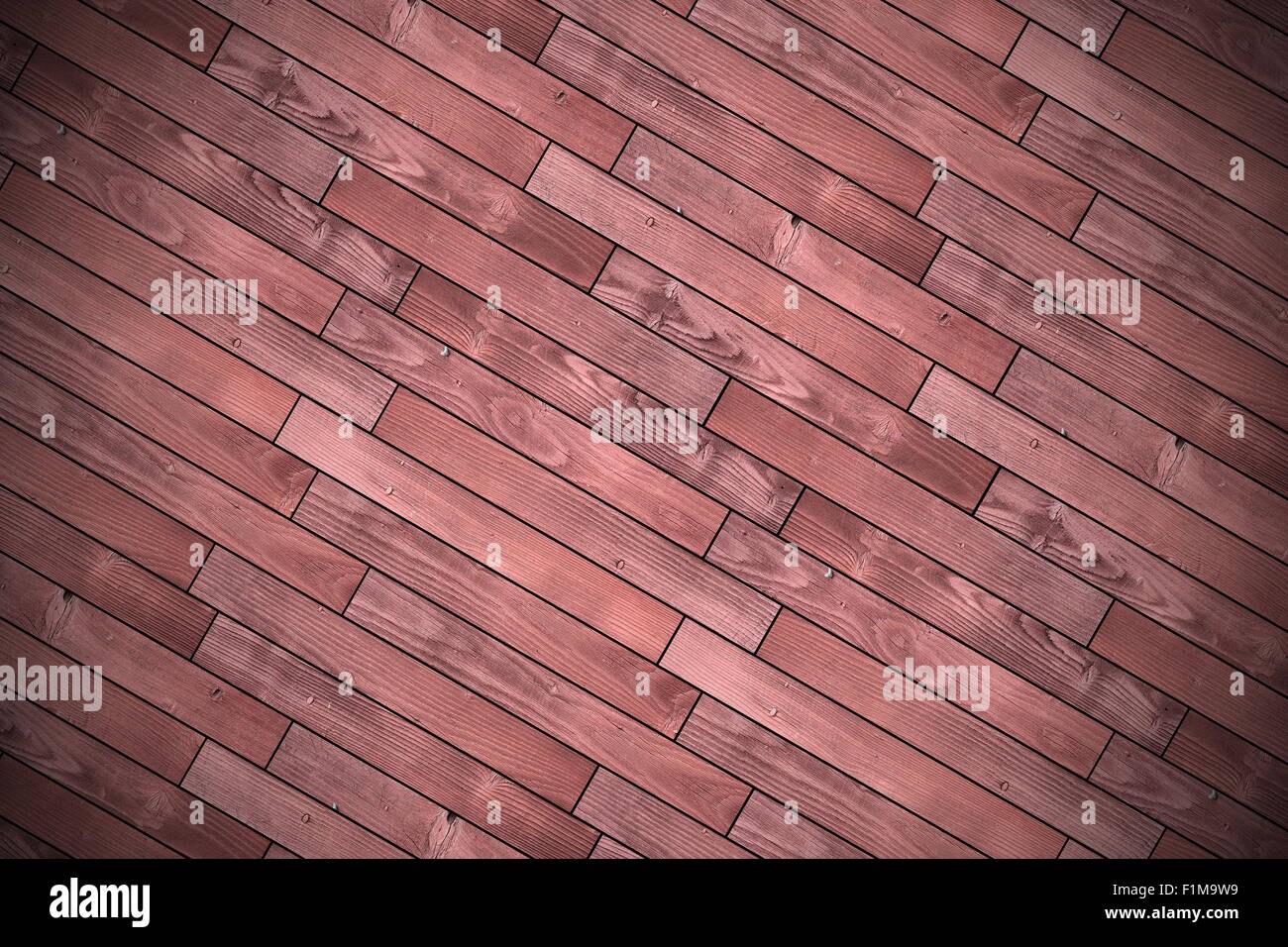 Tuiles en bois texturé monté à un angle de finition de plancher Banque D'Images