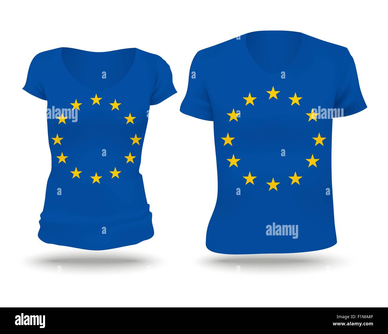 Shirt drapeau de l'Union européenne conception - vector illustration Illustration de Vecteur