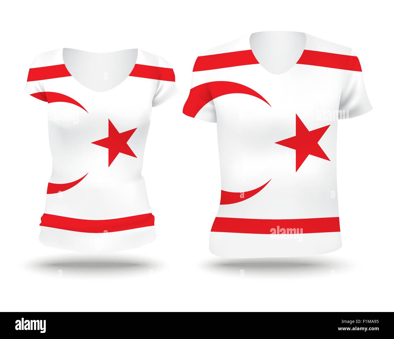 Shirt Drapeau de Chypre du Nord - vector illustration Illustration de Vecteur