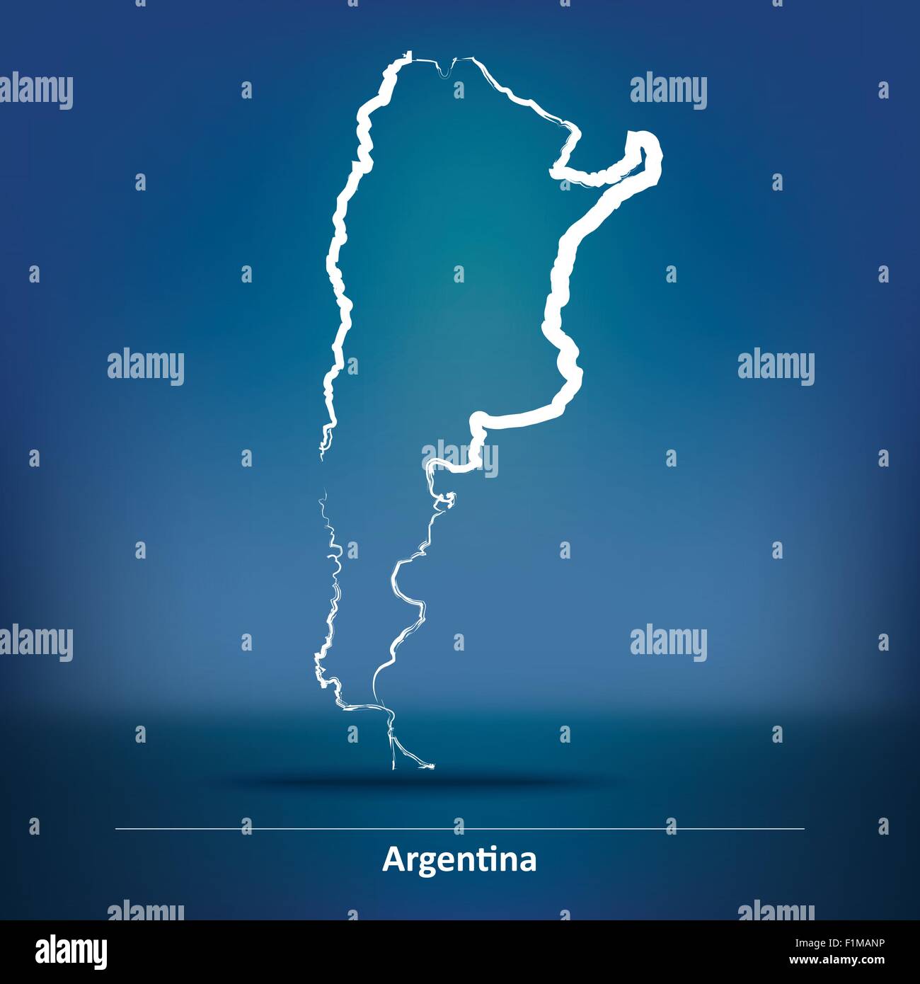 Doodle Plan de l'Argentine - vector illustration Illustration de Vecteur