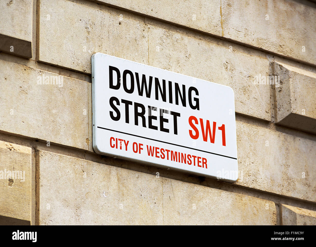 Inscrivez-vous Downing Street, London, UK. Banque D'Images