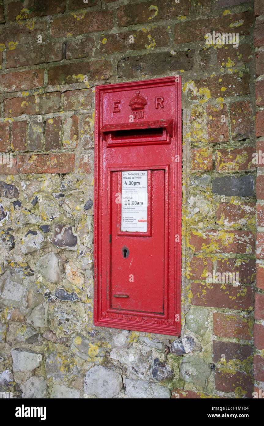 Boîte de poste ruraux, Hampshire, Royaume-Uni Banque D'Images