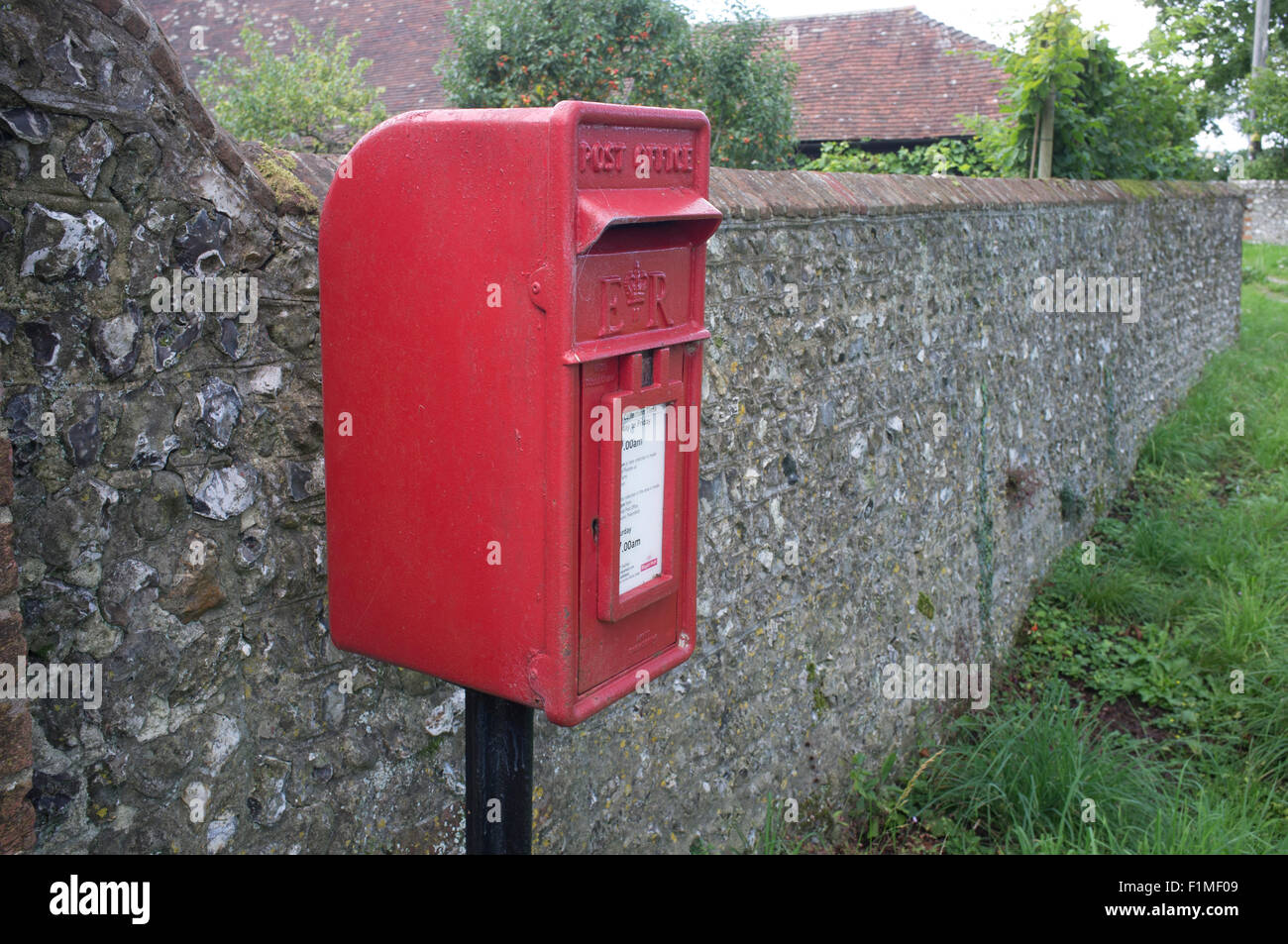 Boîte de poste ruraux, Hampshire, Royaume-Uni Banque D'Images