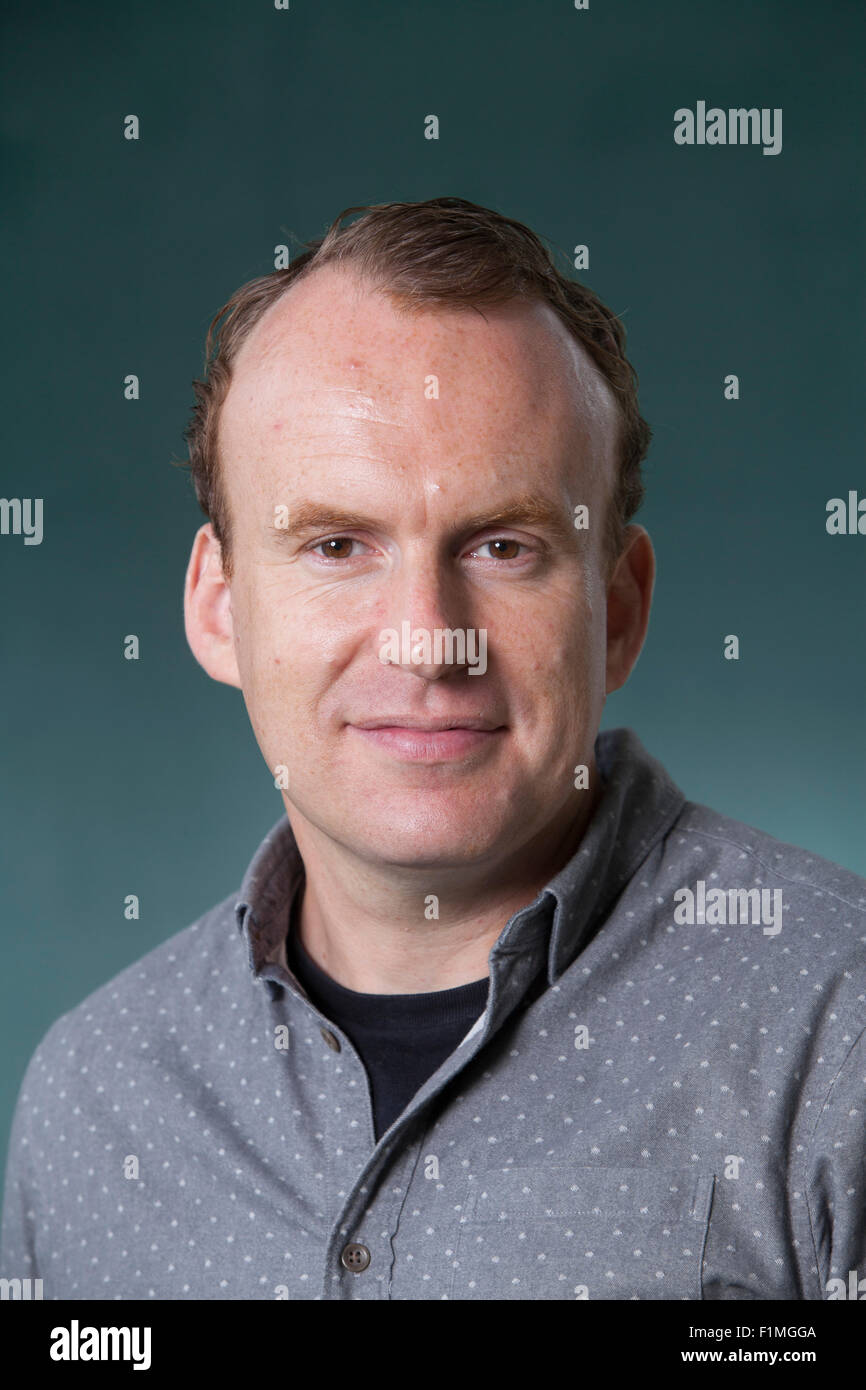 Matt Haig, romancière et journaliste britannique, à l'Edinburgh International Book Festival 2015. Edimbourg, Ecosse. 16 août 2015 Banque D'Images