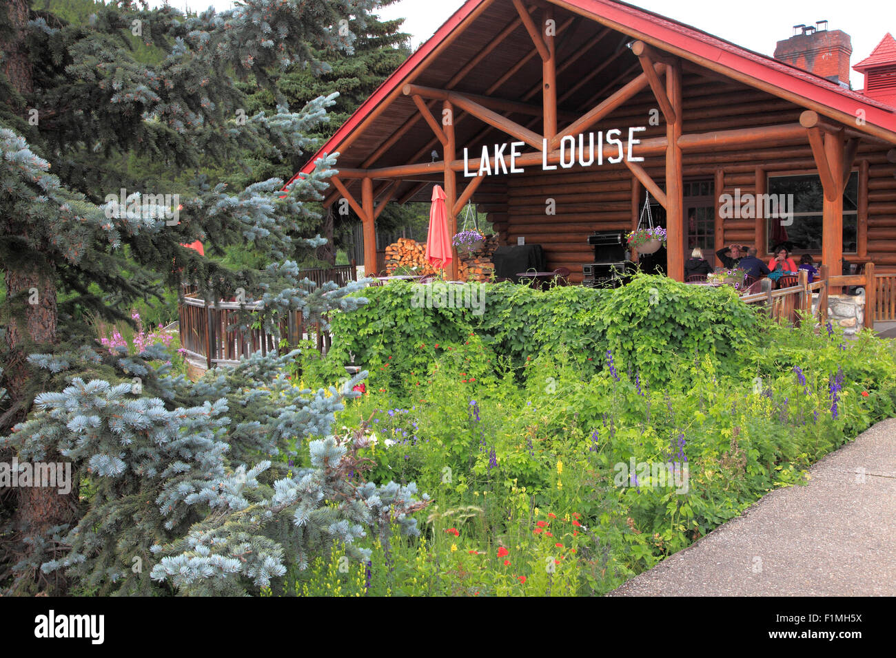 Le Canada, l'Alberta, parc national de Banff, Lake Louise, gare ferroviaire historique, Banque D'Images